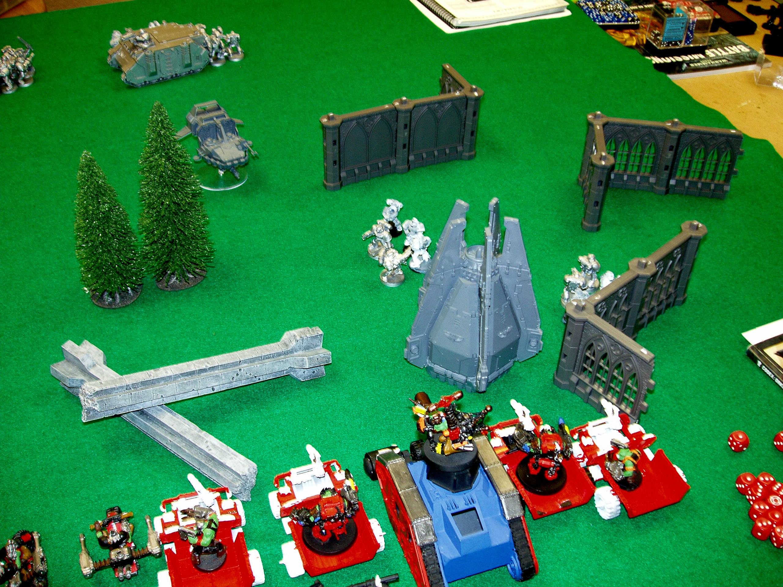 Daemons, Orks, Space Marines