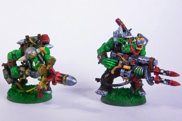 Goff, Kombi-weapon, Nob, Orks, Rokkit Launcha