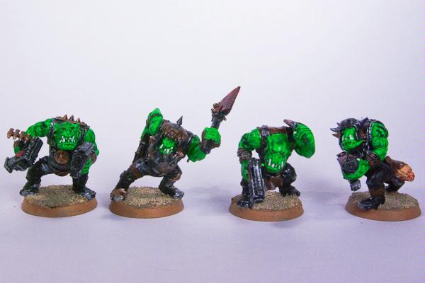 Boy, Goff, Head, Orks