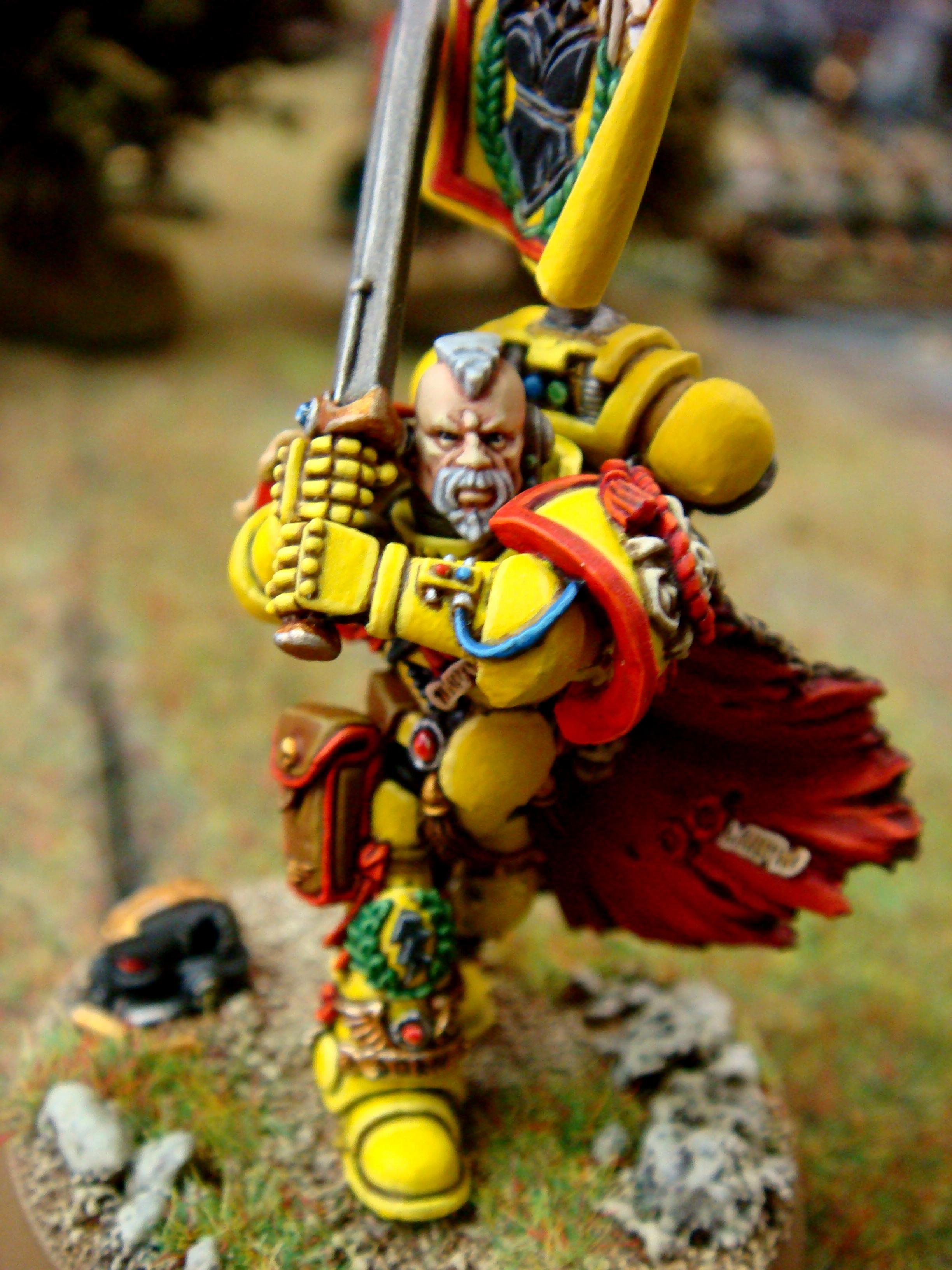 Beard, Beardface, Imperial Fists, Kor-sarro Khan, Mohawk, Space Marines