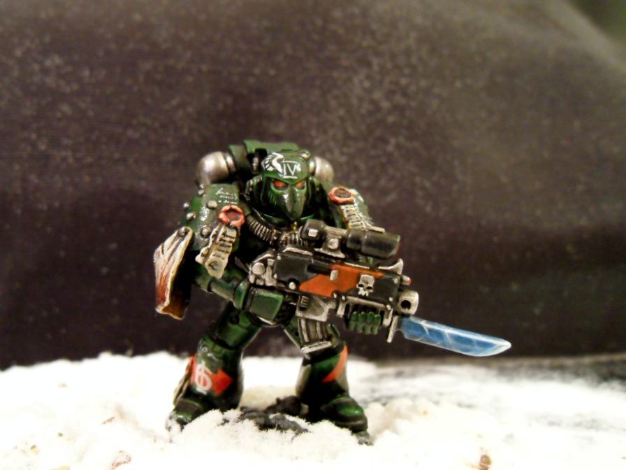 Beaky Helmet, Dark Angels, Green, Space Marines
