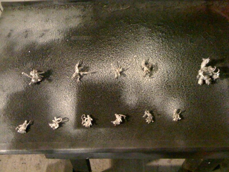 This is the models laying on the priming table
