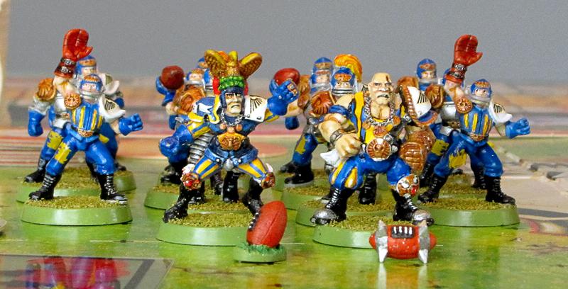 3rd Edition Blood Bowl with DeathZone and Painted Human and Ork Teams, with special characters