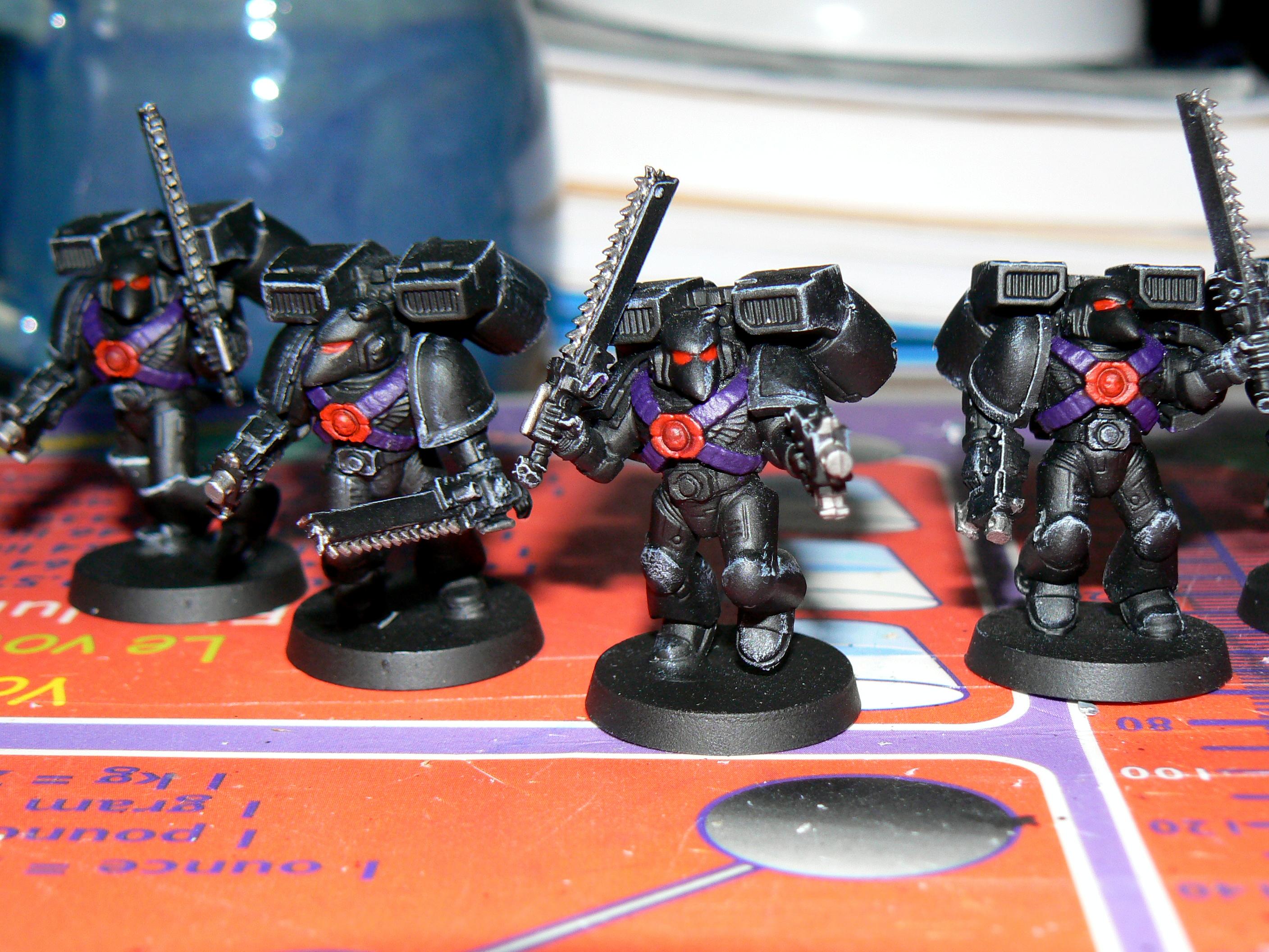 Assault, Black, Chainsword, Dark Angels, Jetpack, Jump, Space Marines, Squad, Successor Chapter