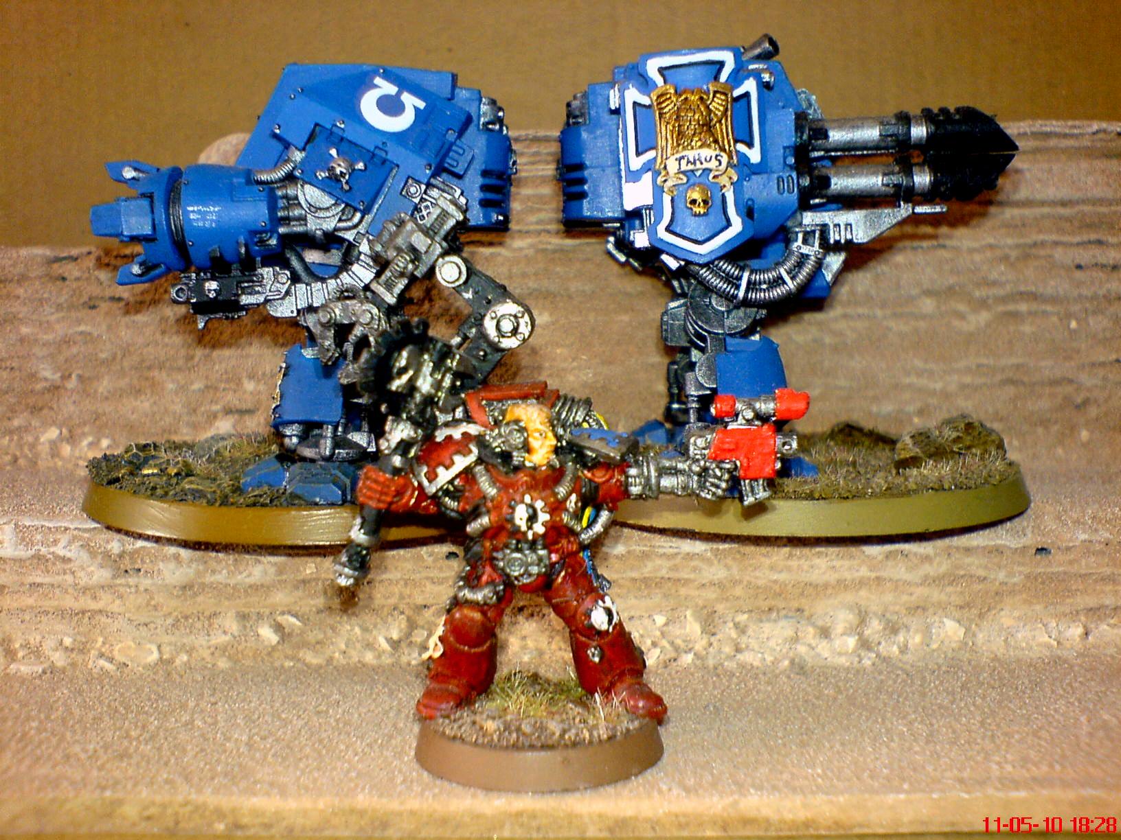 Dreadnought, Space Marines, Techmarine, Ultramarines