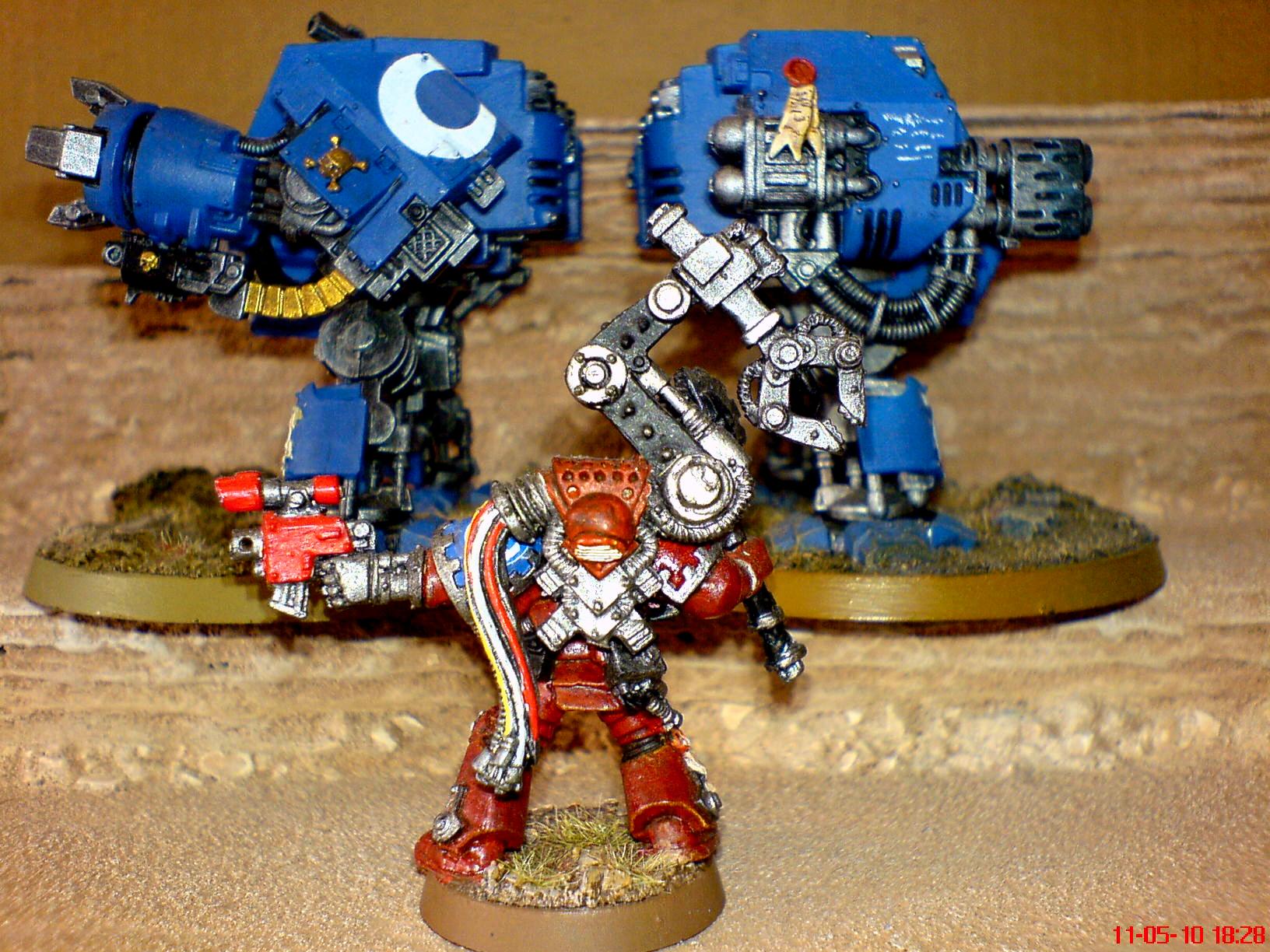 Dreadnought, Space Marines, Techmarine, Ultramarines