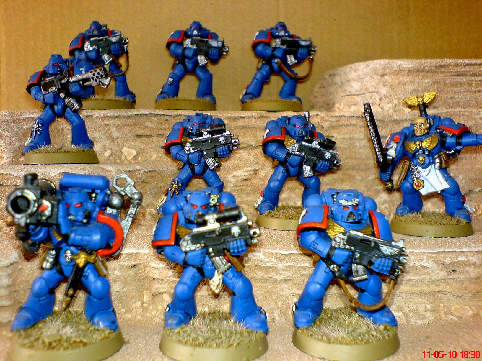 Power Armour, Space Marines, Tactical Squad, Ultramarines