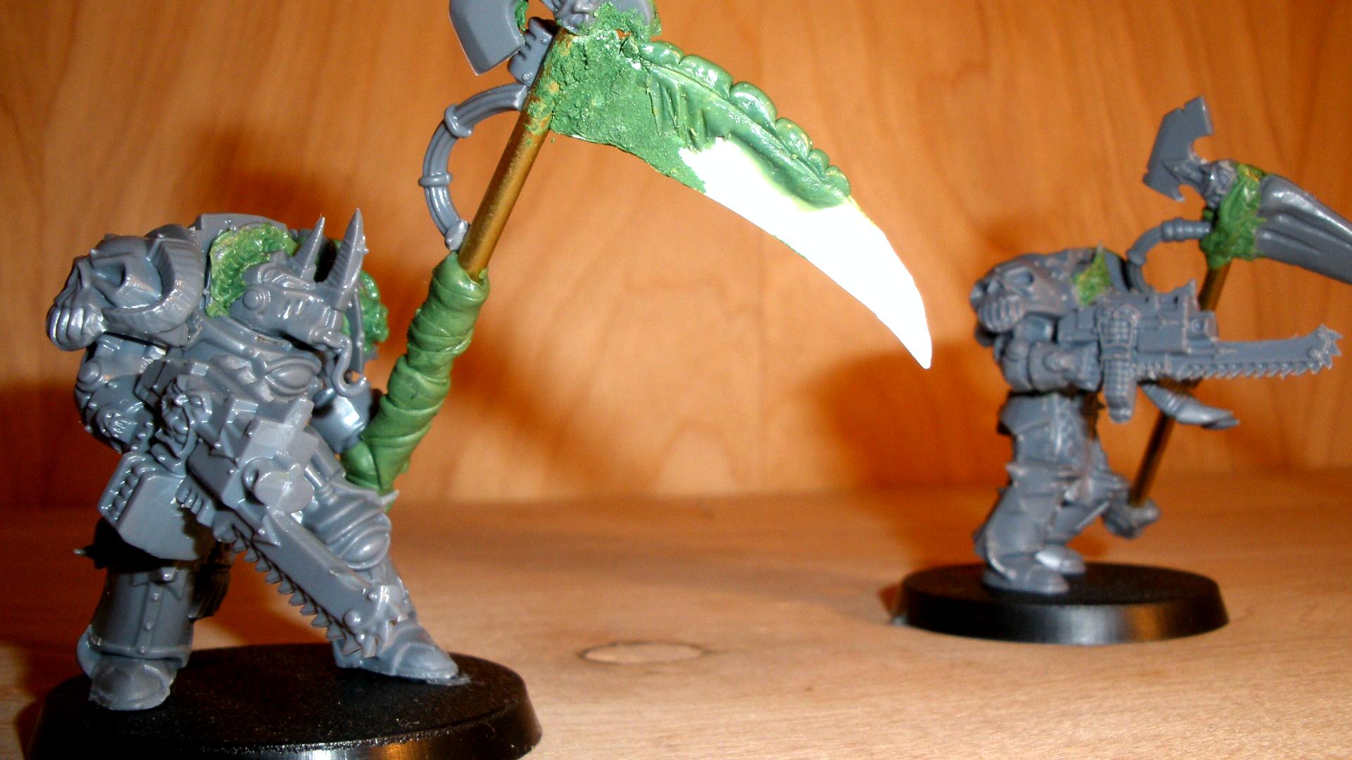 Wip Scythe Marine Chaos Greenstuff