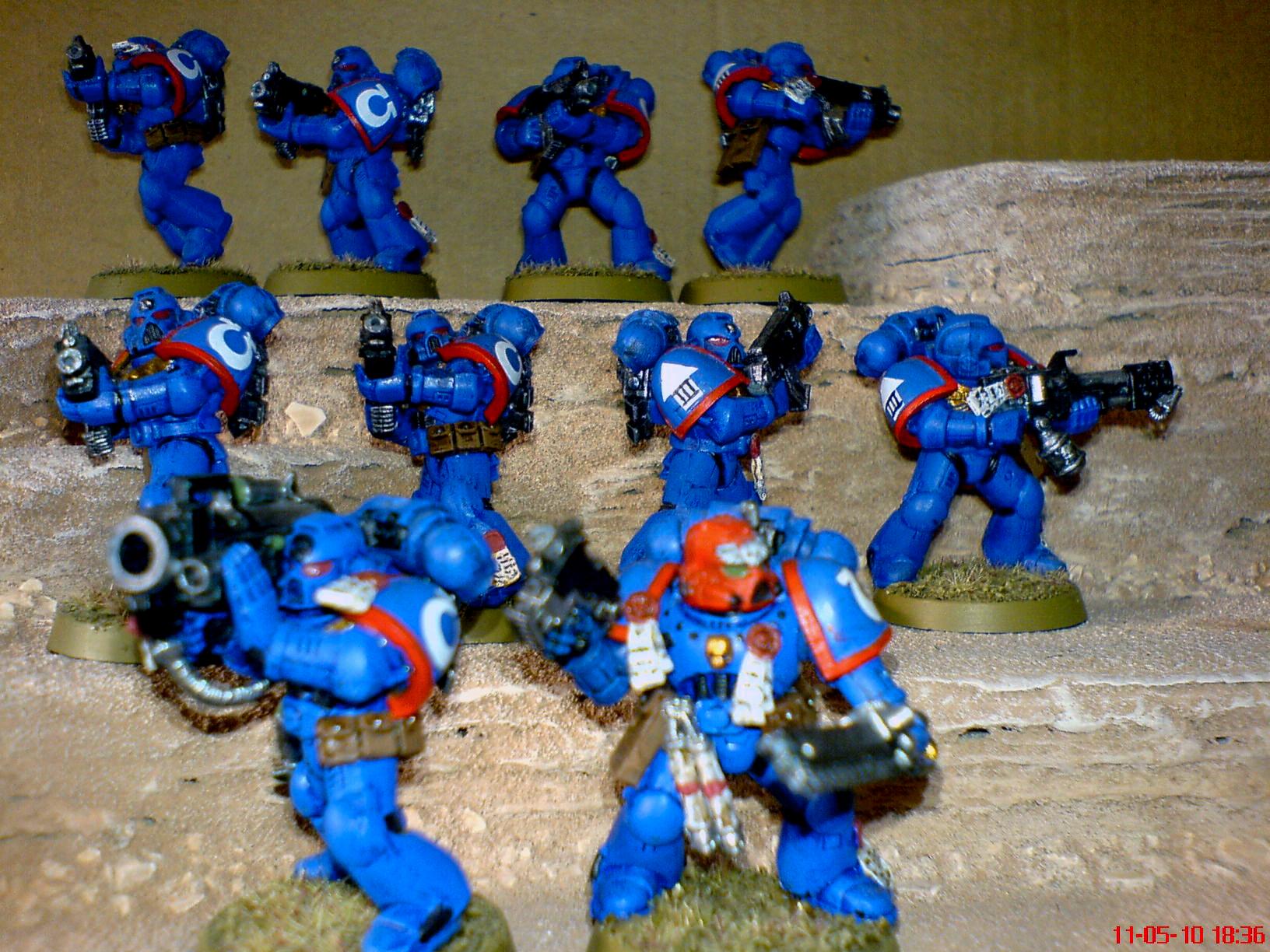 Power Armour, Space Marines, Tactical Squad, Ultramarines