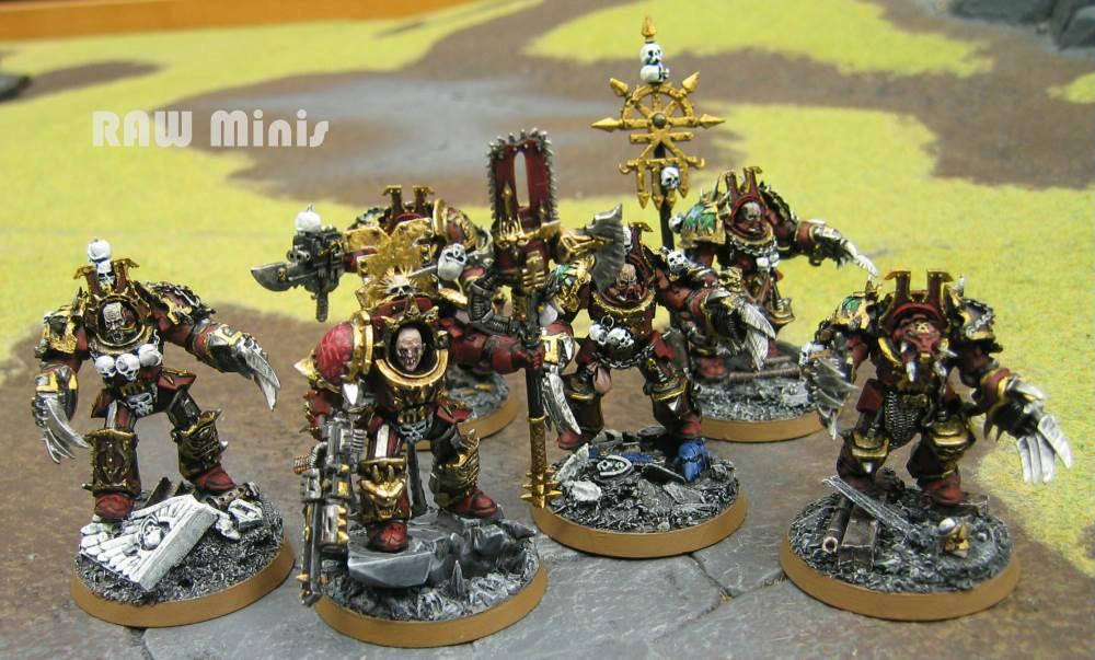 Chaos, Chaos Space Marines, Conversion, Khorne, Painting, Terminator Armor, Warhammer 40,000