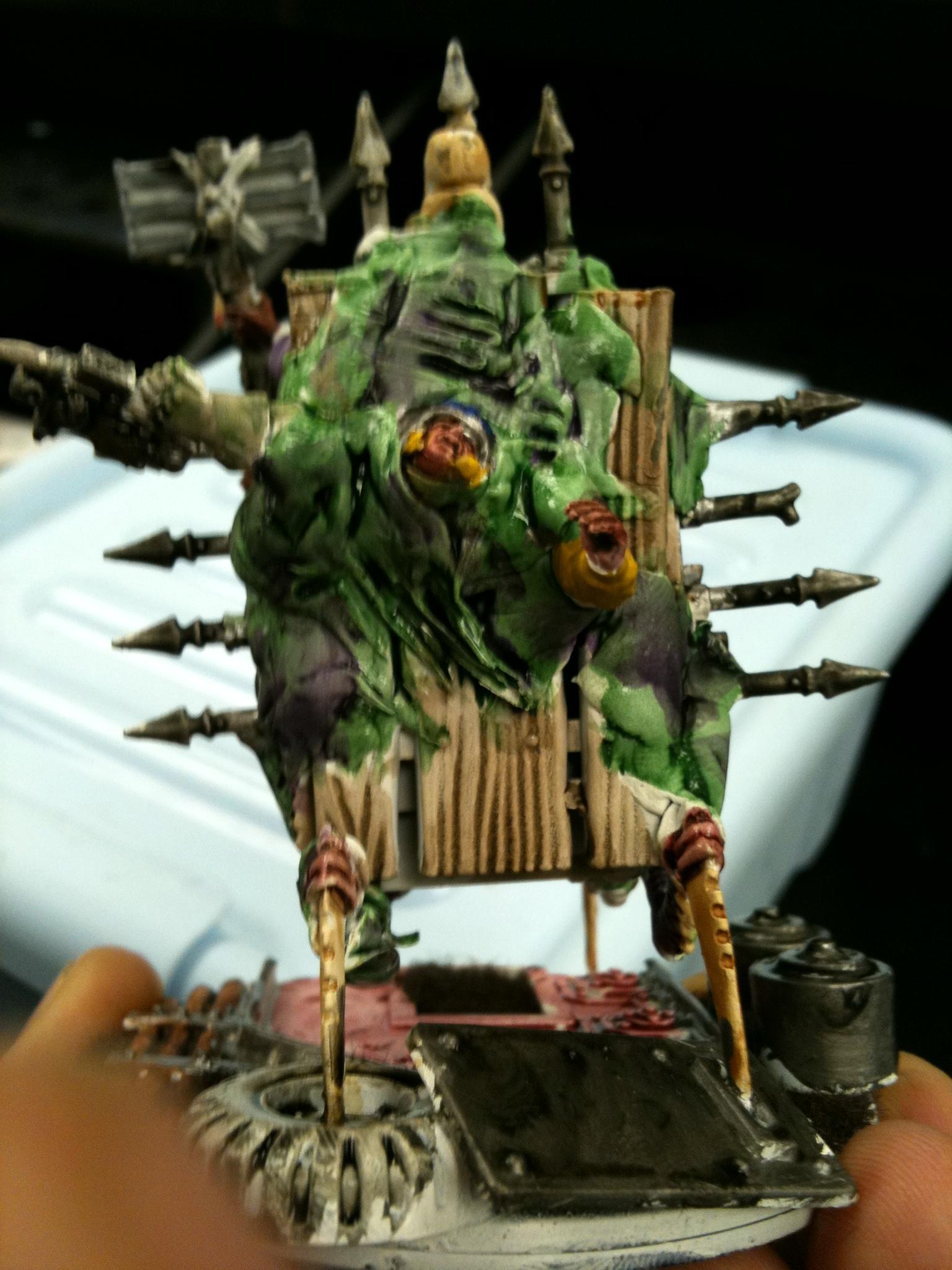 CSM sorcer on a palaquin of nurgle