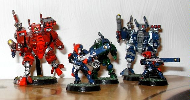 Crisis Battlesuit, Fire Warriors, Games Workshop, Gloss, Painted, Stealth Suit, Tau, Warhammer 40,000