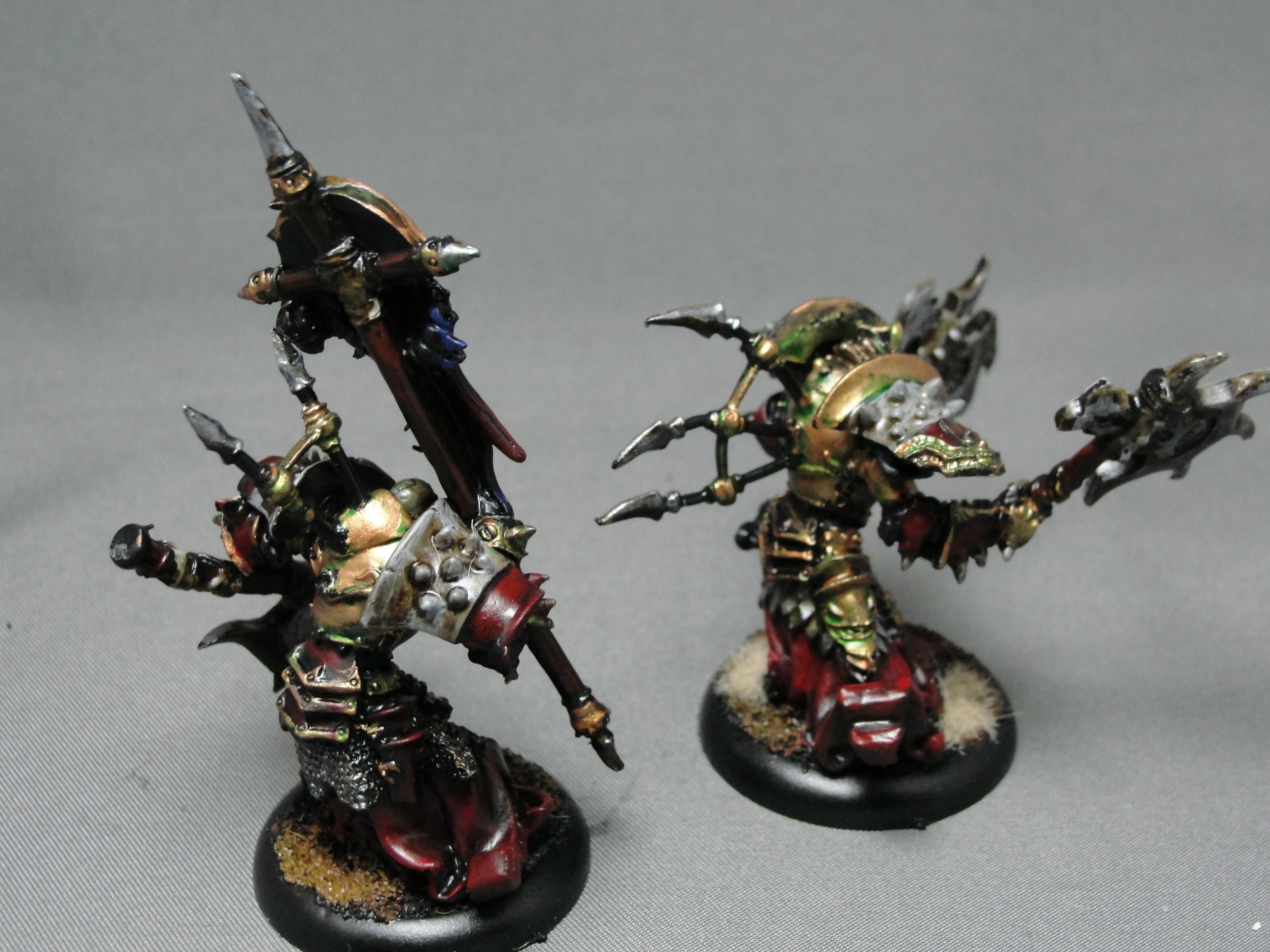 Warmachine, Cryx, Bane Thrall, Unit Attachment, Standard Bearer, Officer