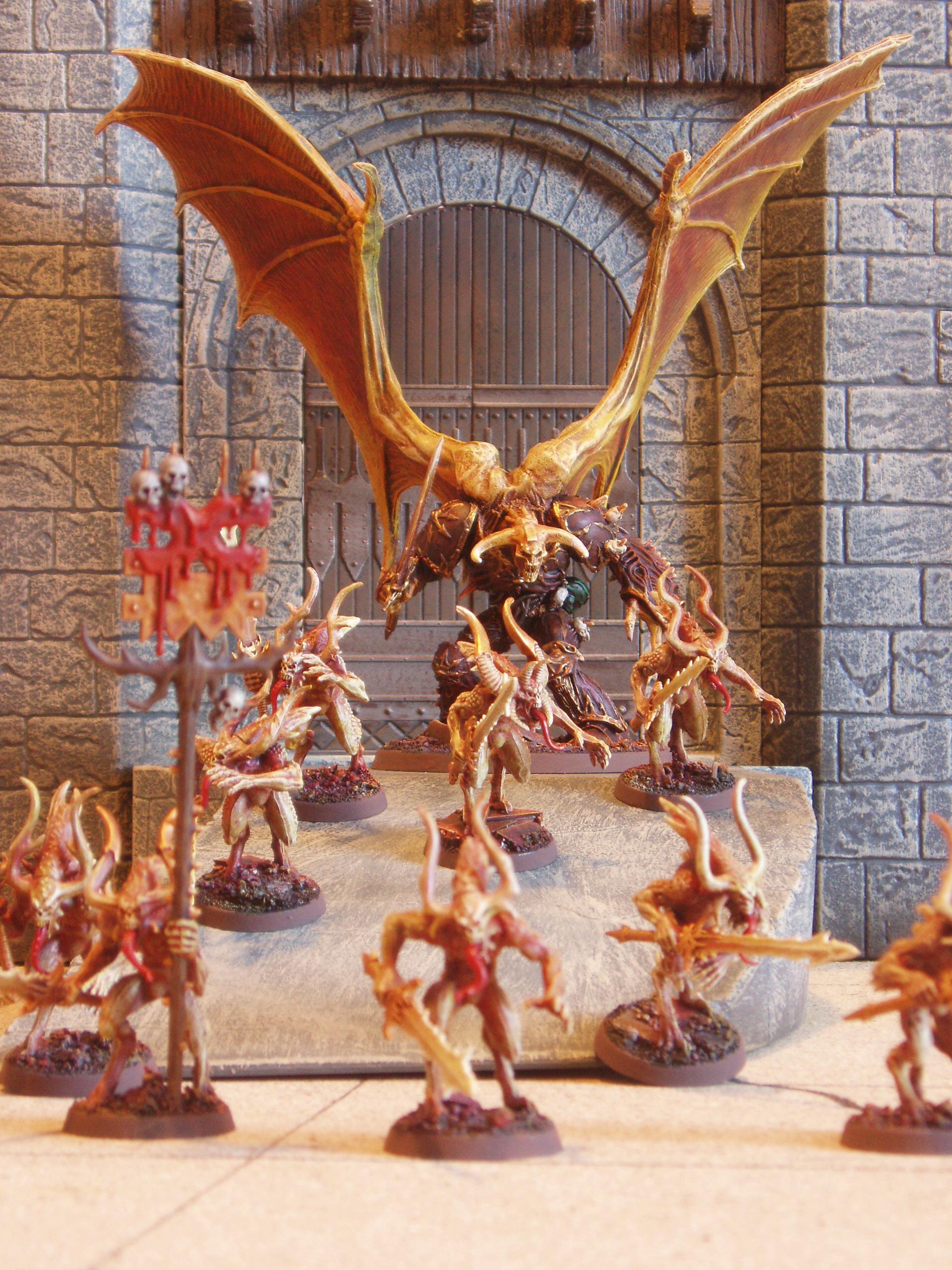 Bloodletters, Chaos, Daemon Prince, Daemons, Khorne, Painted, Winged