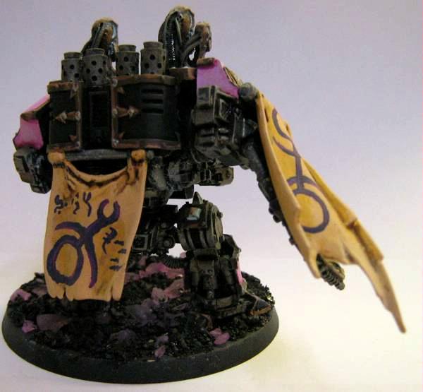 Banner, Chaos Dreadnought, Chaos Space Marines, Custom Base, Dreadnought, Slaanesh, Warhammer 40,000