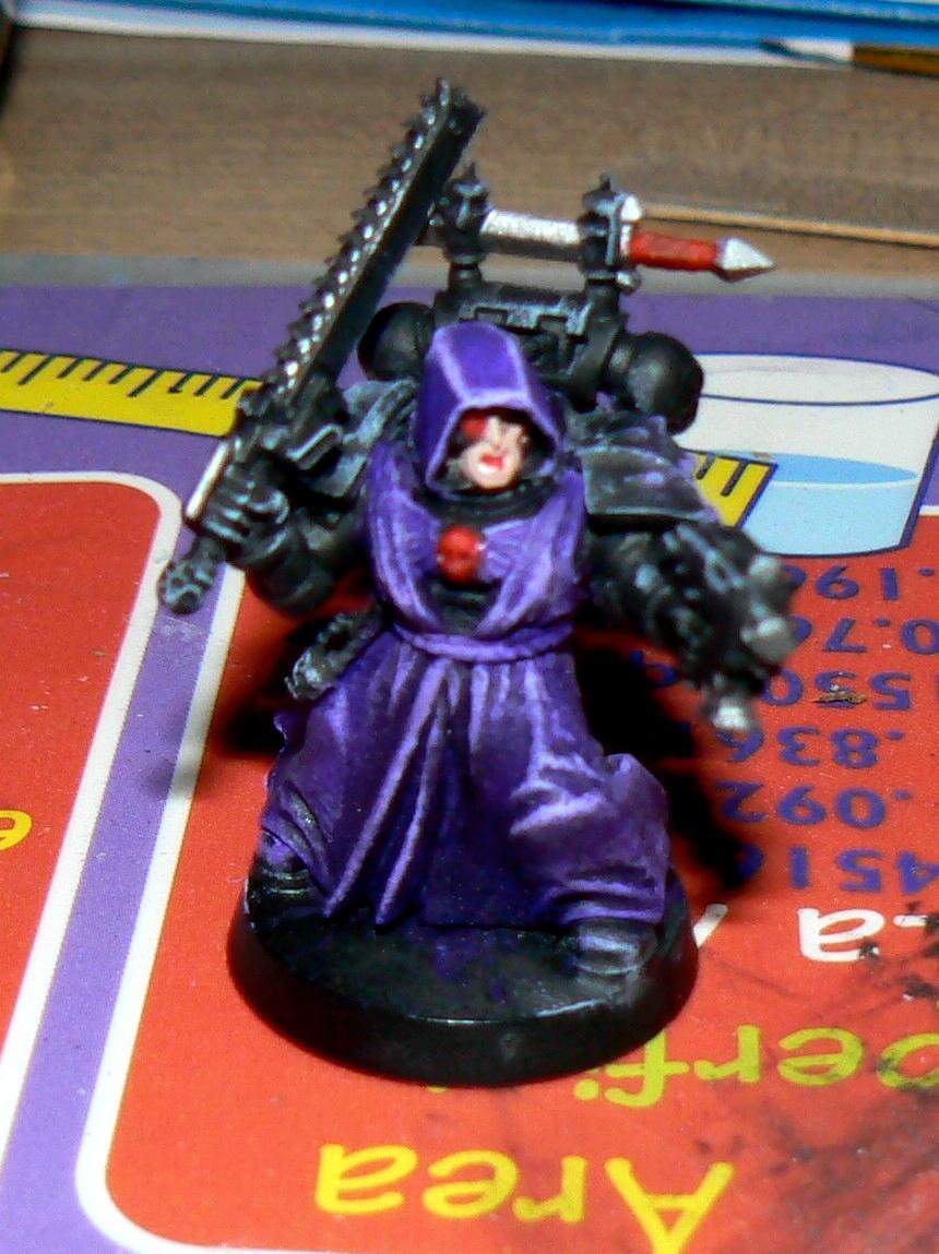 Black, Dark Angels, Penitent Avengers, Purple, Robe, Robed, Robes, Sergeant, Space Marines, Sucessor Chapter, Veteran