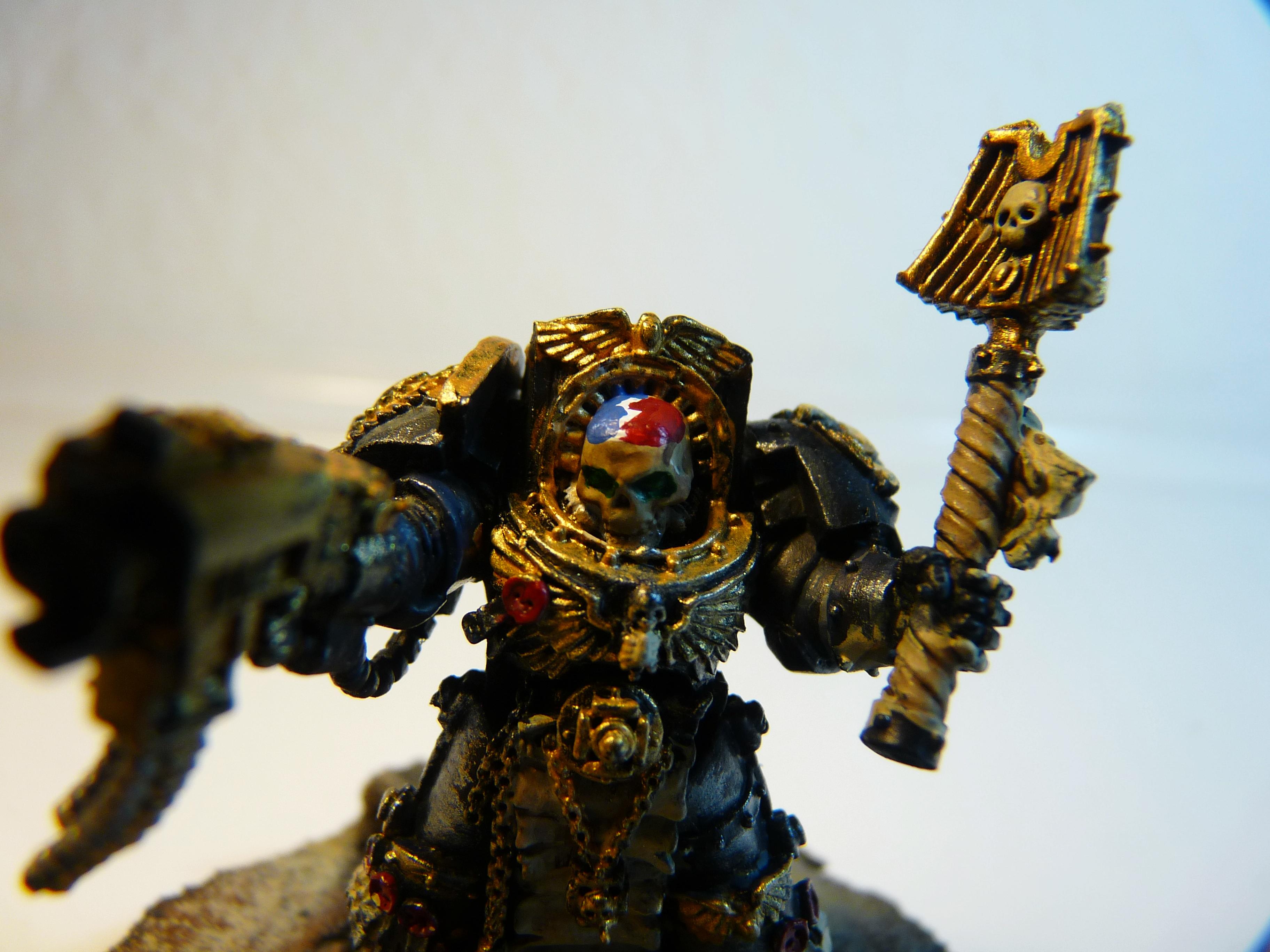 Chaplain, Custom Base, Space Marines, Terminator Armor, Urban Base, Warhammer 40,000