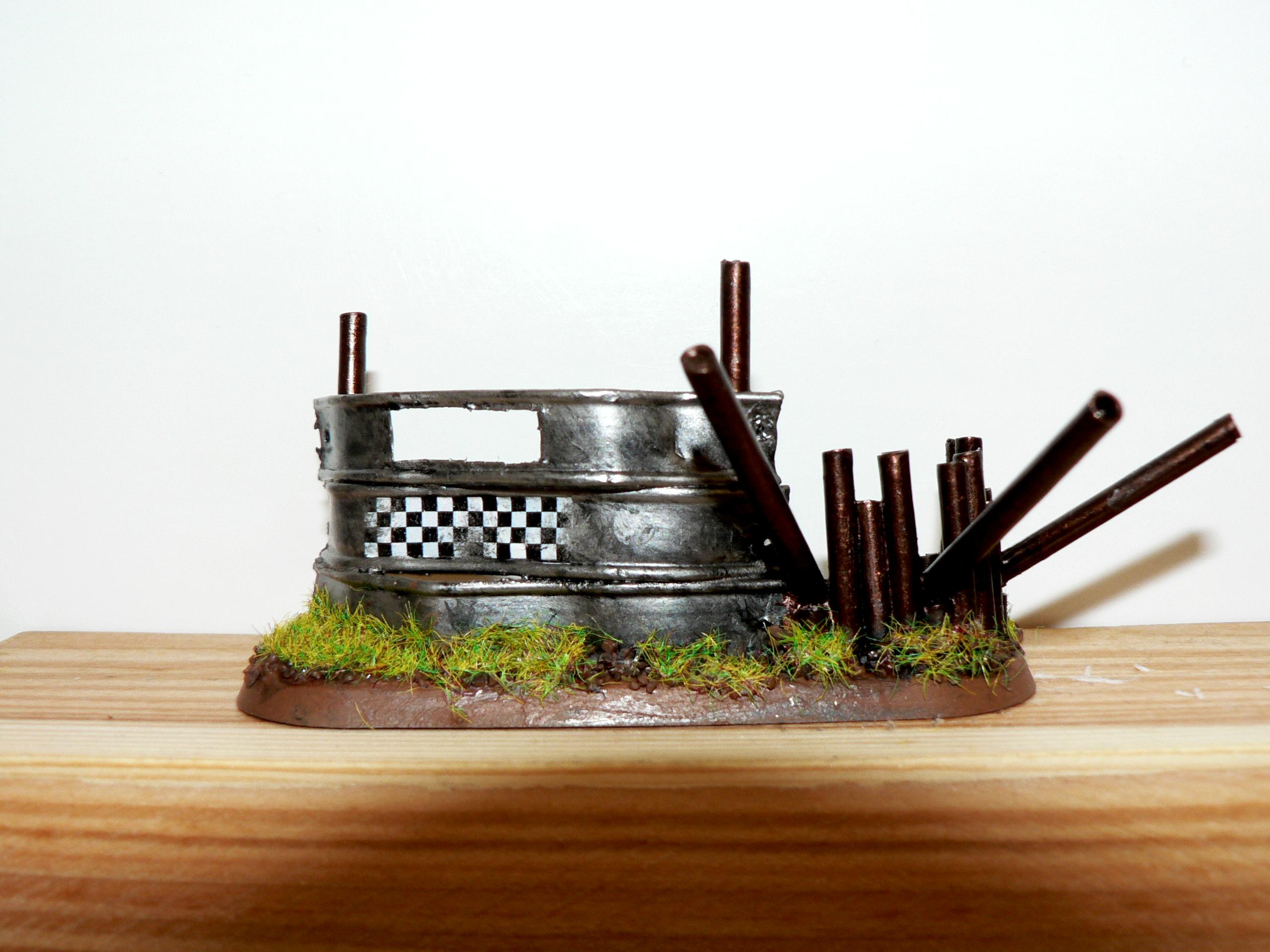 Bike Base, Hedge, Ork Barricade, Scratch Build, Terrain