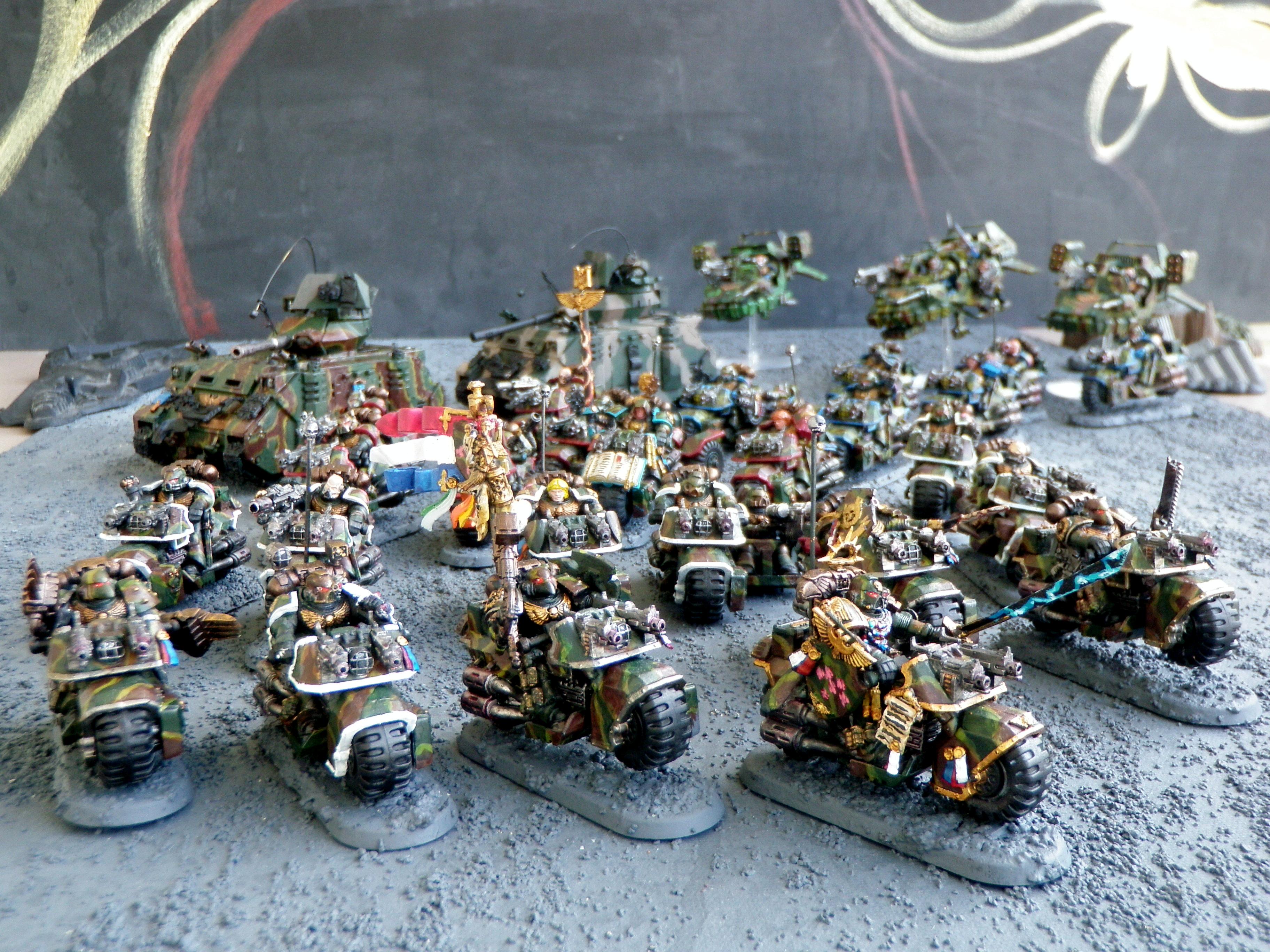 Bike, Camouflage, Captain, Command Squad, Relic Blade, Space Marines, Standard