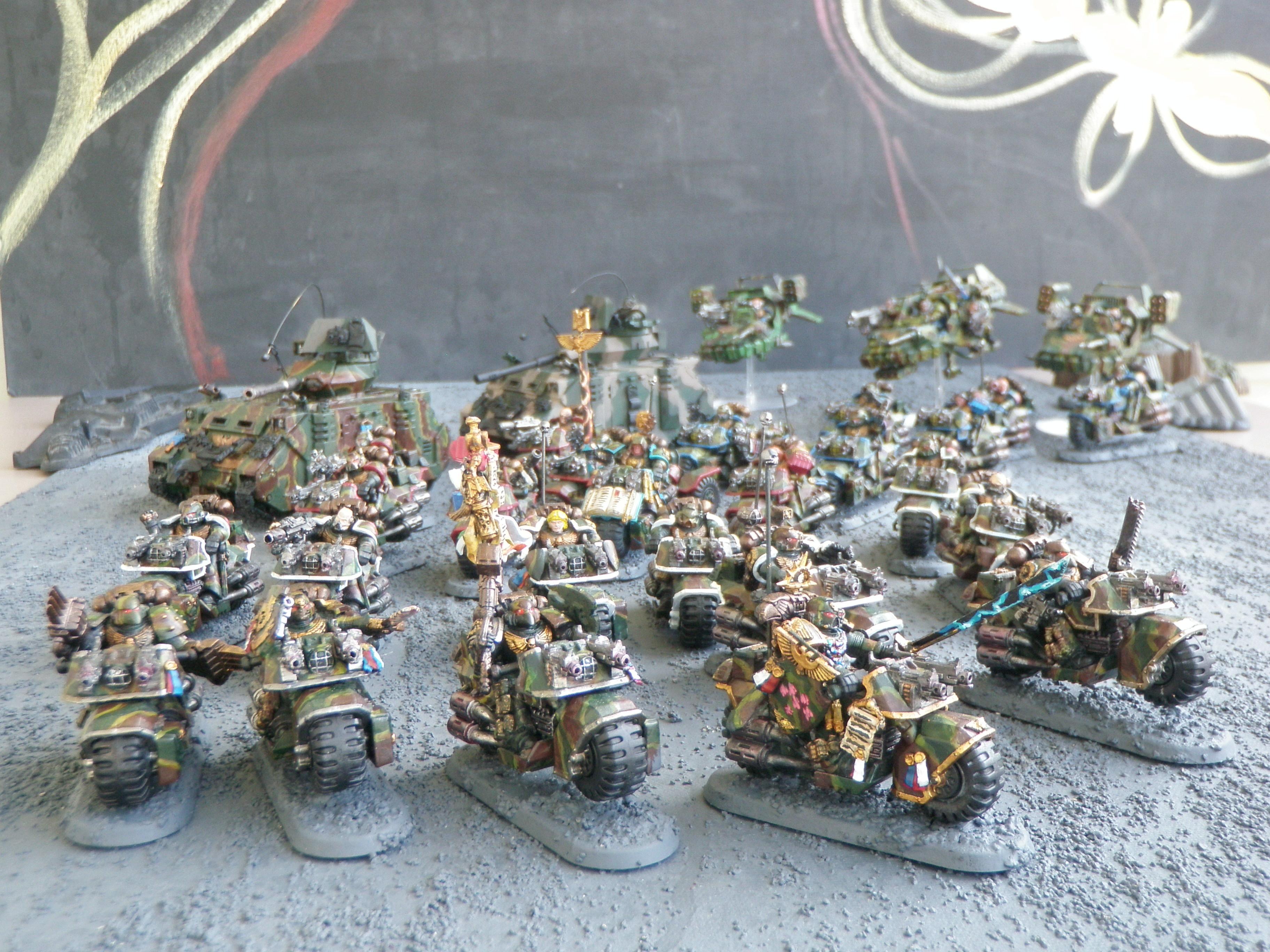 Bike, Camouflage, Captain, Command Squad, Relic Blade, Space Marines, Standard