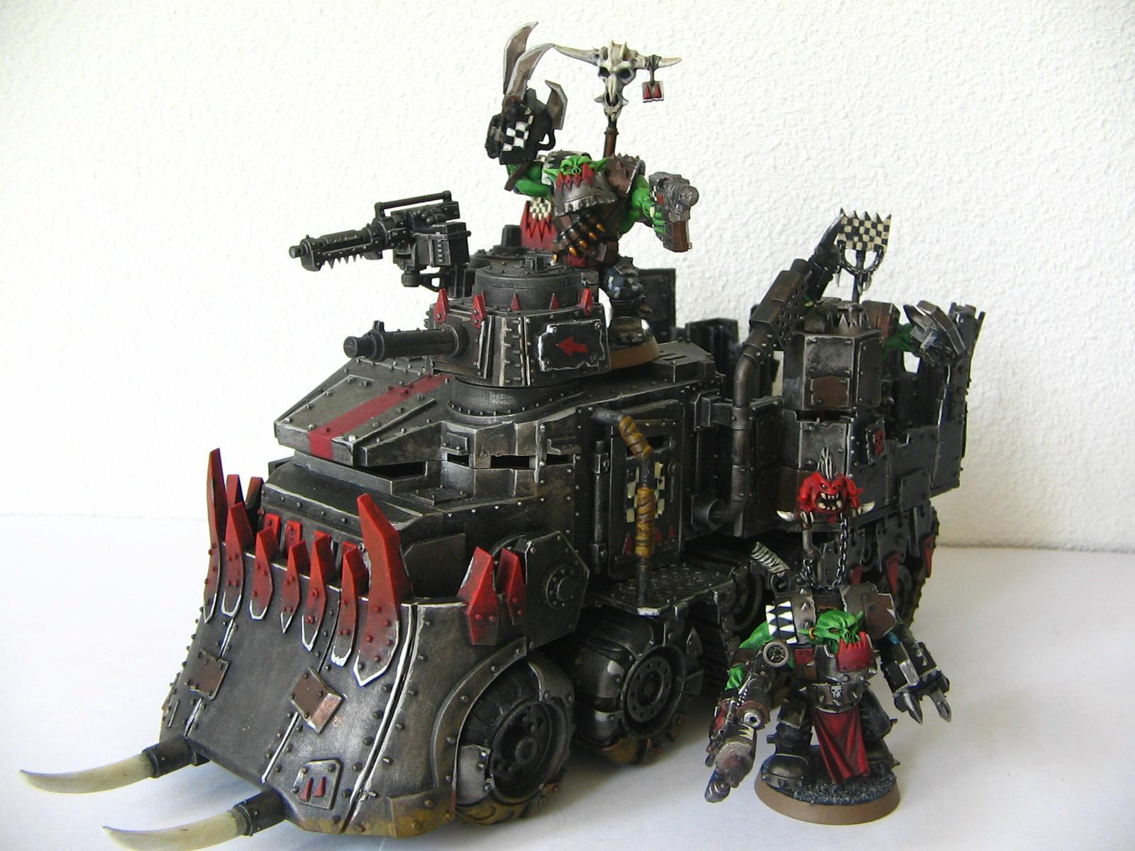 Battlewagon, Orks, One of my BattleWagons full of Nobz