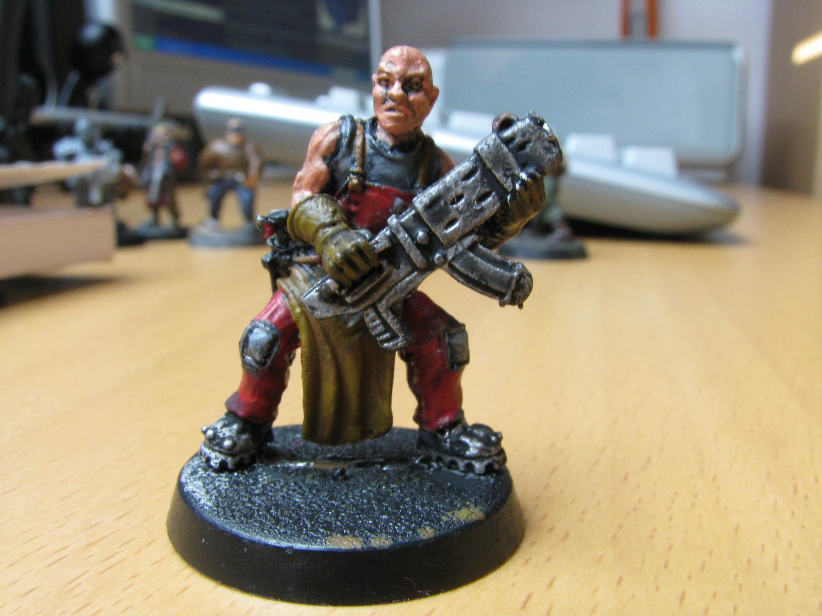 Autogun, Ganger, Goliath, Necromunda, Red