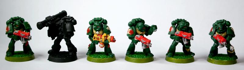 Dark Angels, Flamer, Missile Launcher, Space Marines