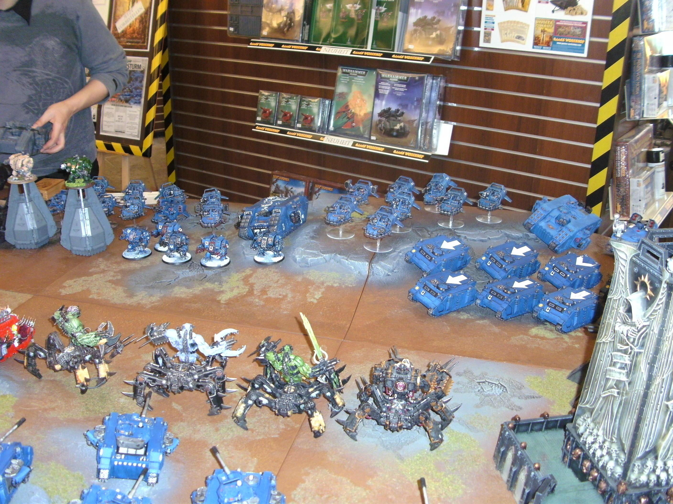 Battle, Land Raider, Space Marines, Tank, Terrain, Titan