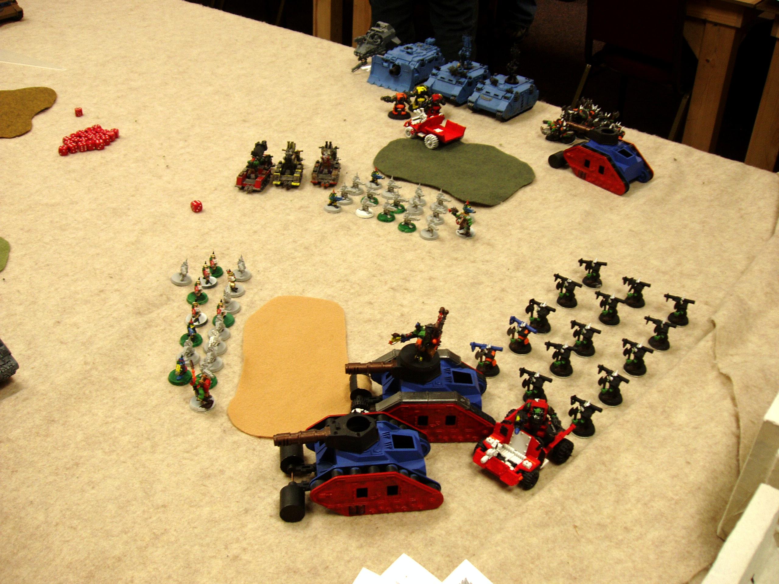 Imperial Guard, Orks, Space Wolves