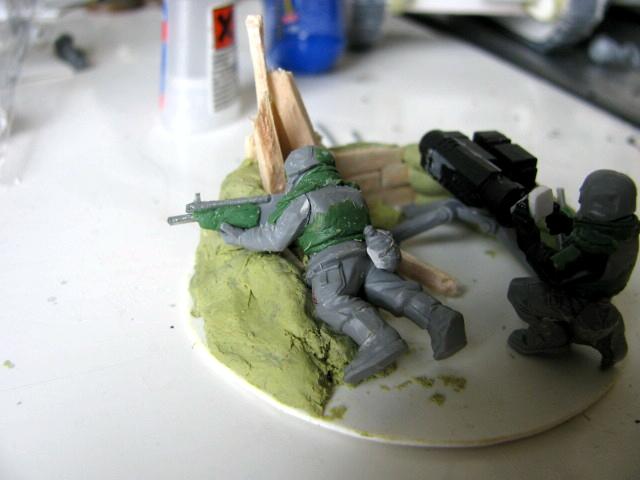 3rd, Belgium, Camouflage, Conversion, Darkon, Heavy Weapon Team, Imperial Guard, Missile Launcher, Veteran, Warhammer 40,000, Work In Progress