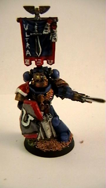 Banner, Games Workshop, Shield, Space Marines, Ultramarines, Warhammer 40,000