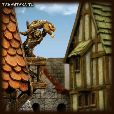 Balcony, Beast, Beastmen, Buildings, City, Conversion, Mordheim, Roof, Ruin, Ruined, Ruins, Scene, Street, Streets, Terrain, Throw, Throwing, Town