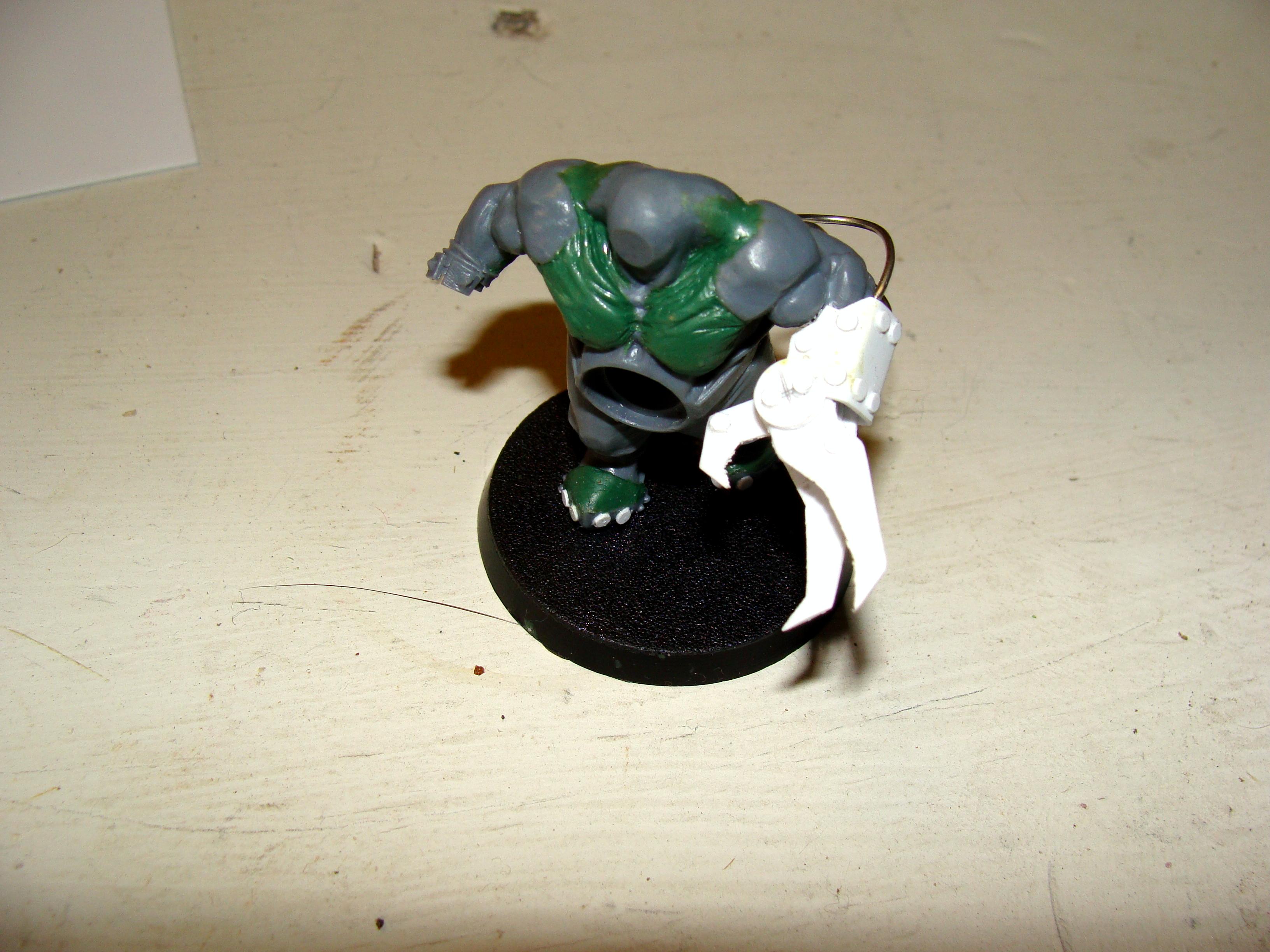 Greenstuff, Orcs, Orks, Power Claw, Scratch Build, Warboss, Warhammer 40,000, Work In Progress
