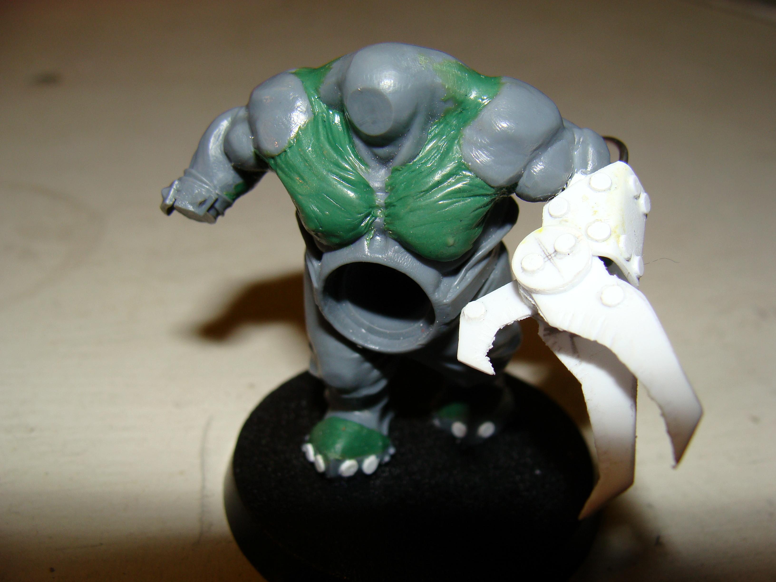 Greenstuff, Orcs, Orks, Power Claw, Scratch Build, Warboss, Warhammer 40,000, Work In Progress