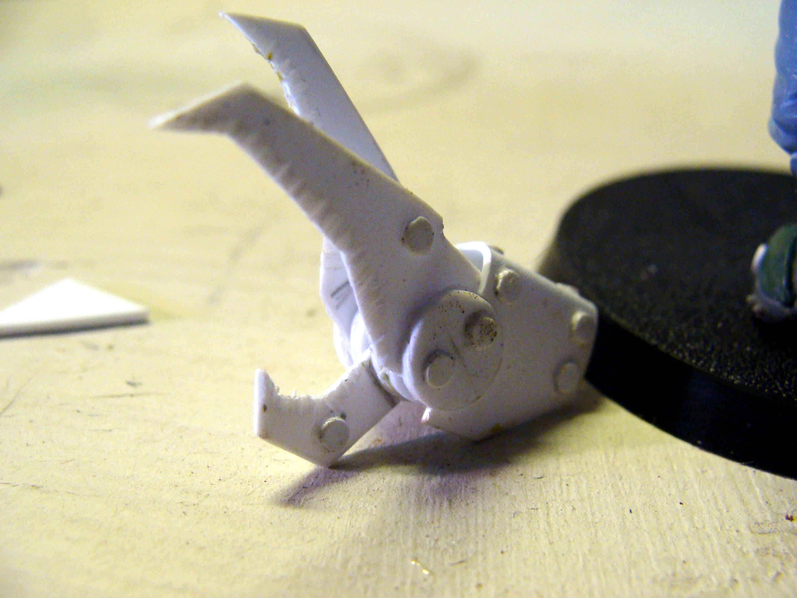 Greenstuff, Orcs, Orks, Power Claw, Scratch Build, Warboss, Warhammer 40,000, Work In Progress