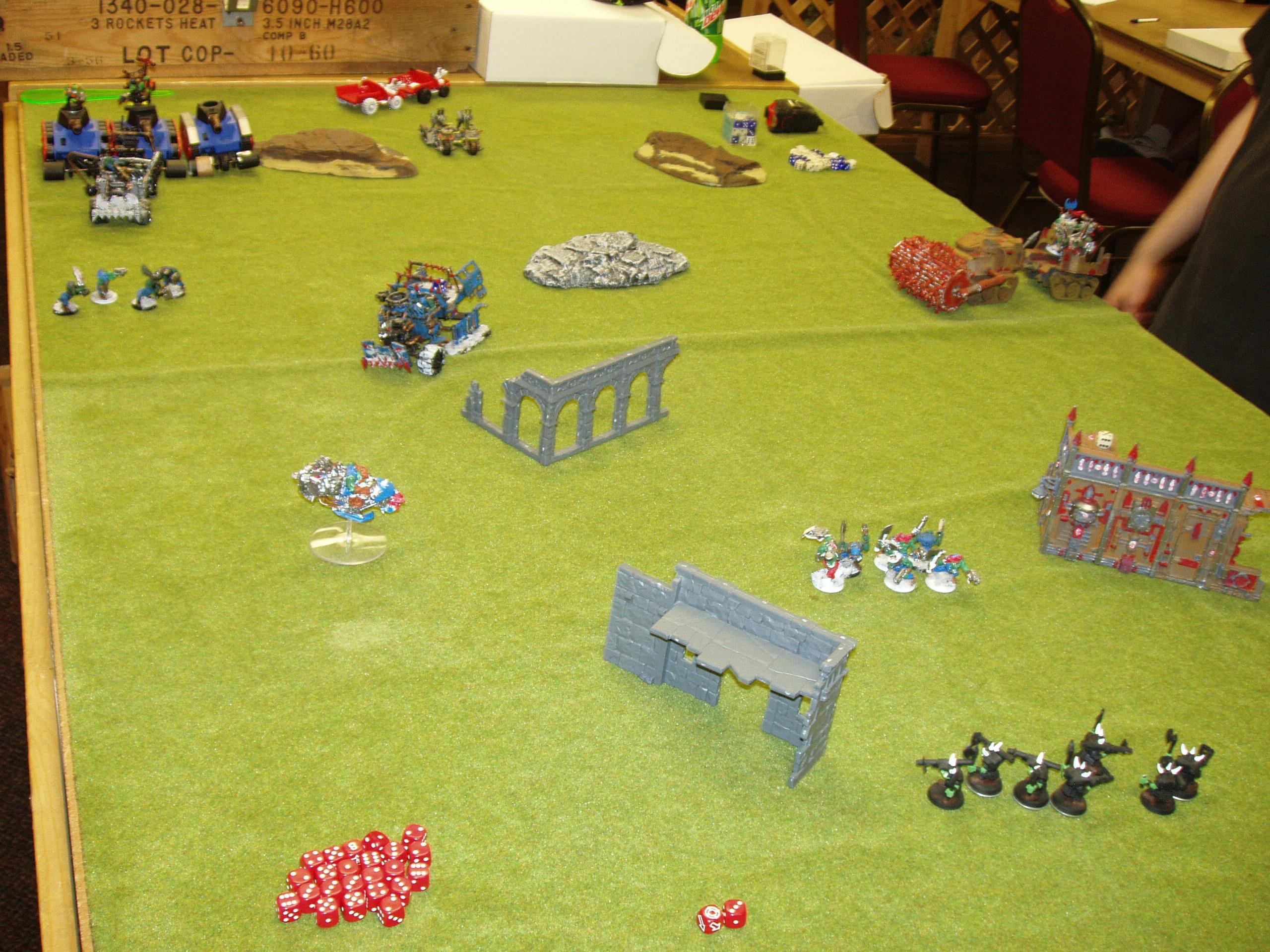 Battle, Game Table, Orks, Terrain, Warhammer 40,000, Warhammer Fantasy