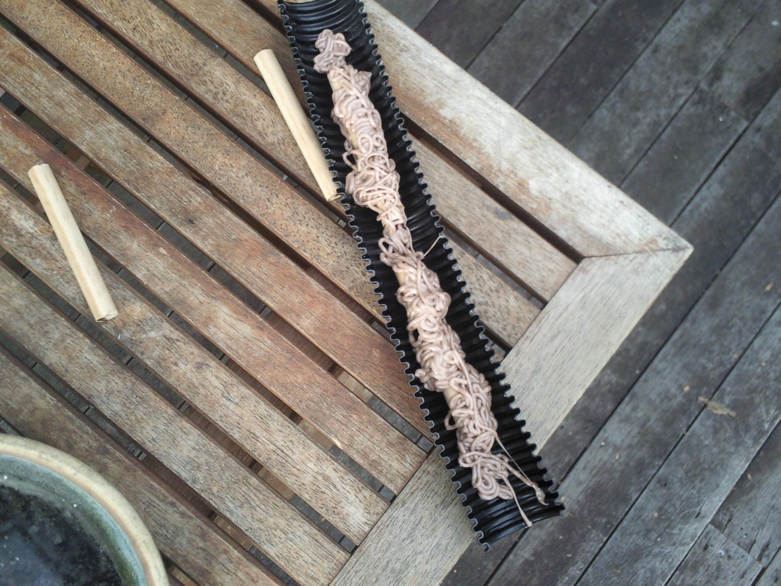 Dowel for reinforcement and.....LiquidNails!!