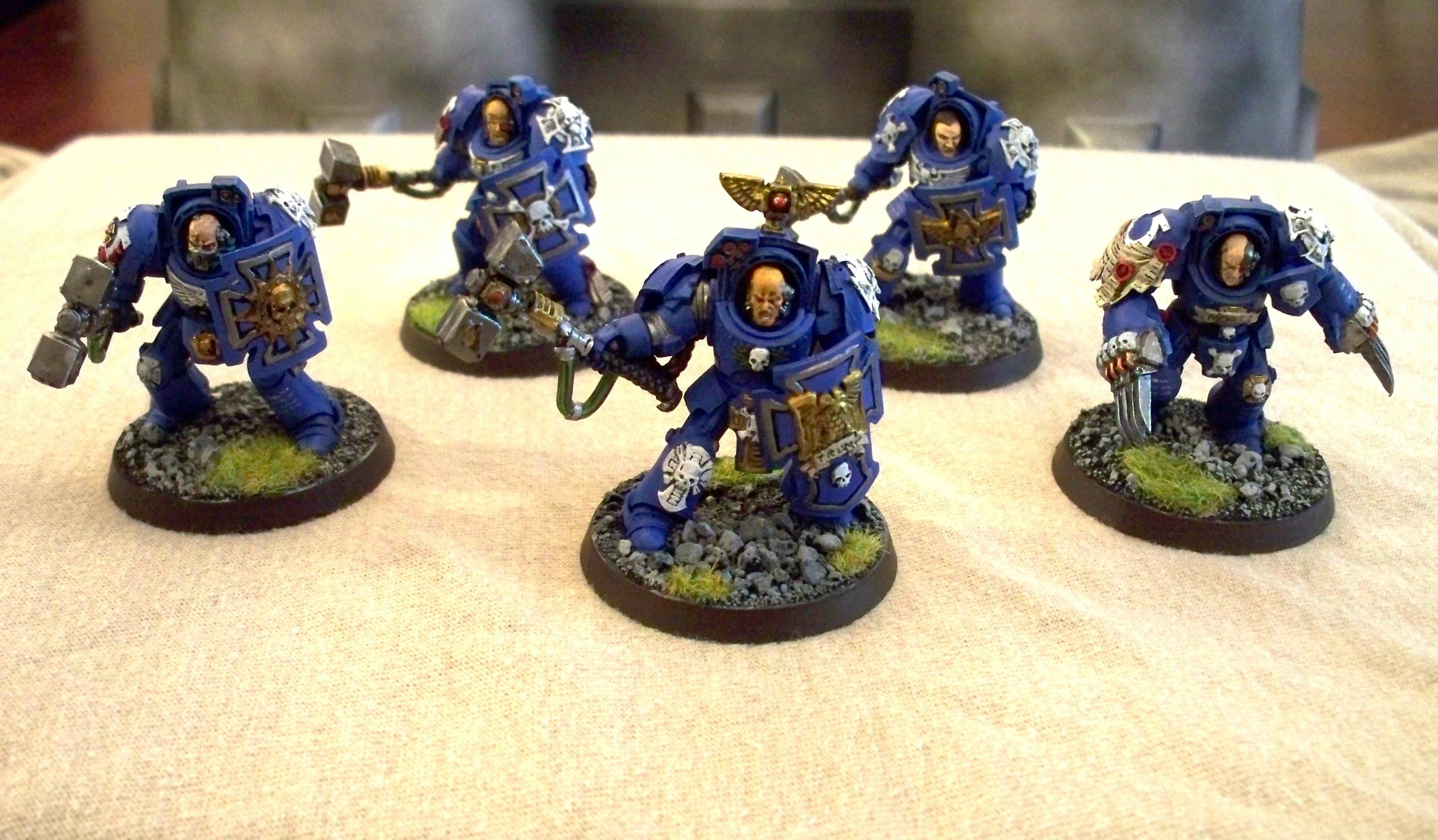 Space Marines, Terminator Armor, Ultramarines - Ultramarines Close ...