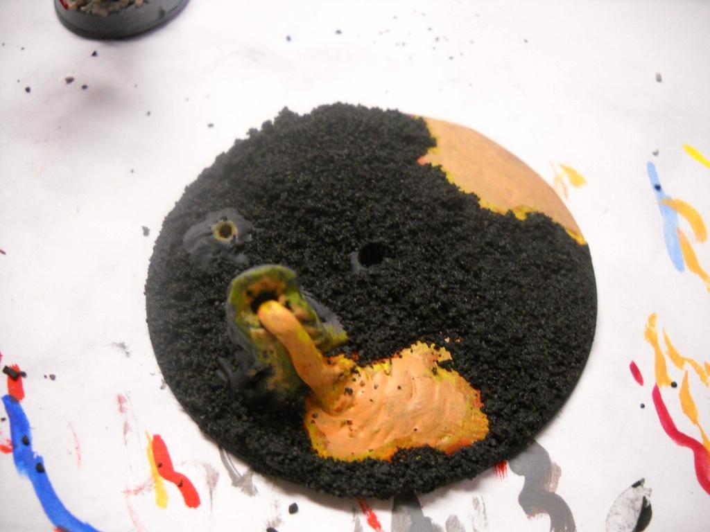 Lava Base for Dark Eldar Jetbike, still need to add highlights to ash