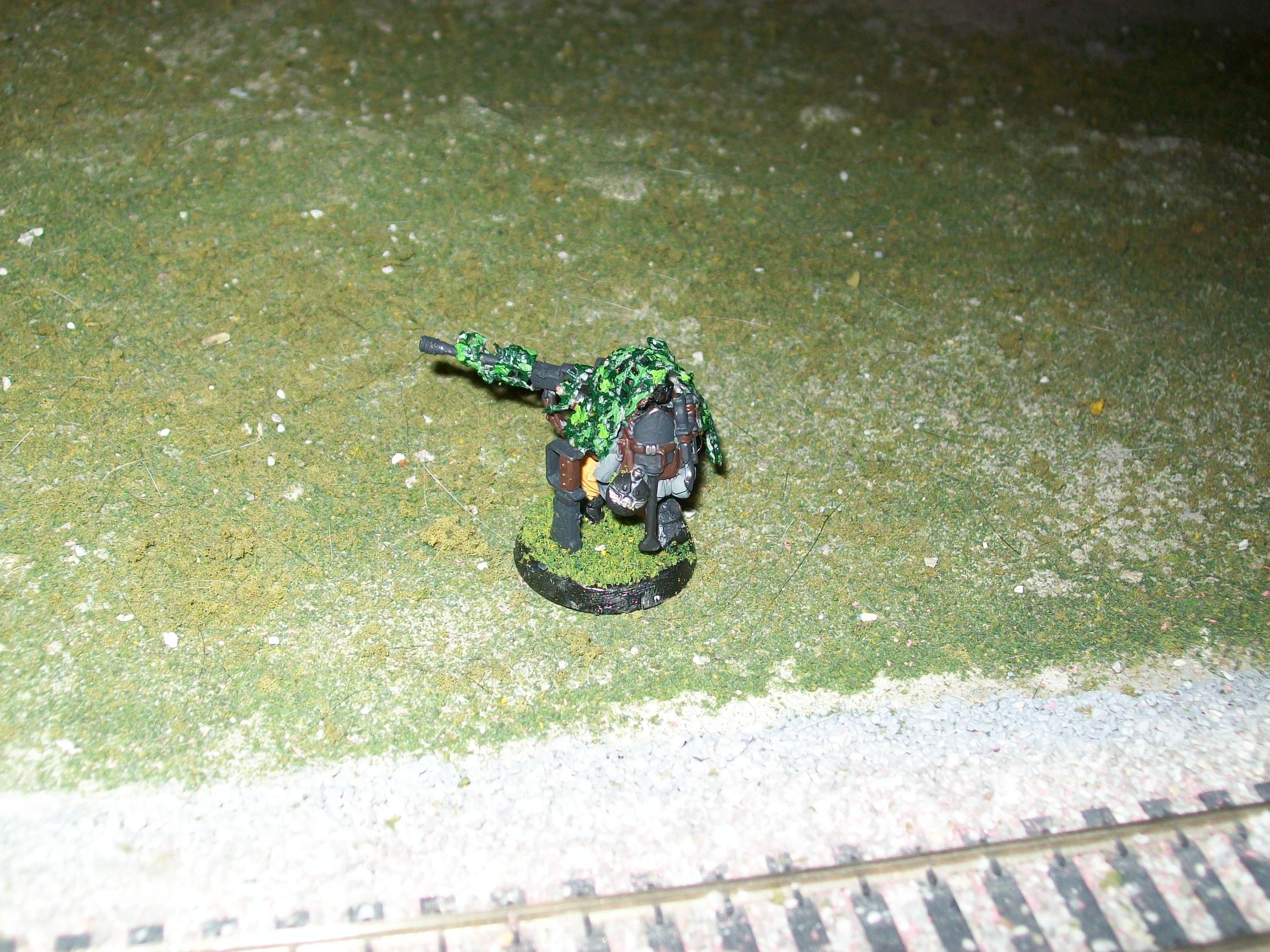 i darkened them metal like a sniper would so light would not glint off it