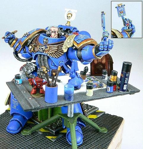 Humor, Painting, Space Marines, Ultramarines