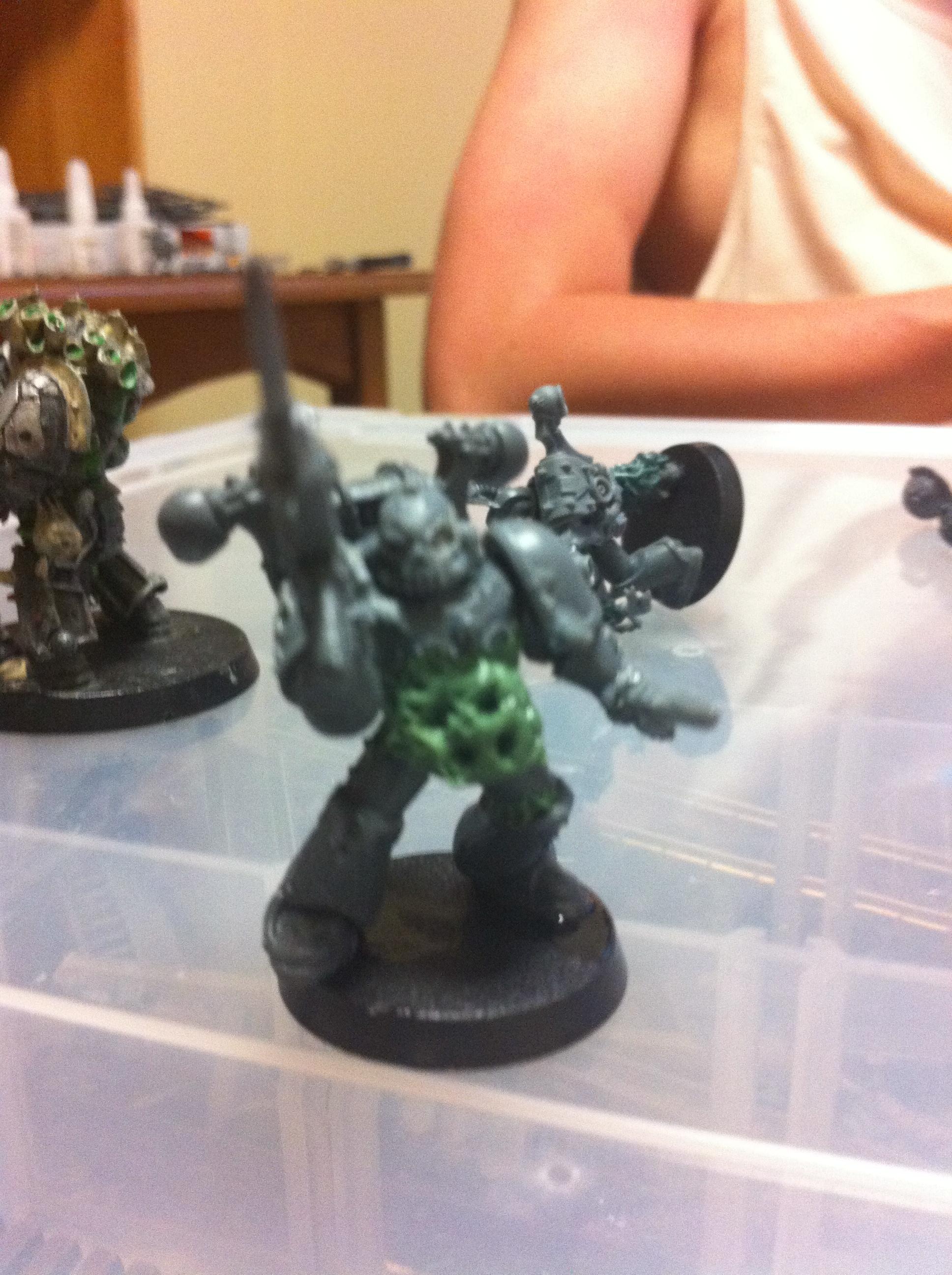 Chaos Space Marines, Conversion, Death Guard, Greenstuff, Nurgle, Warhammer 40,000
