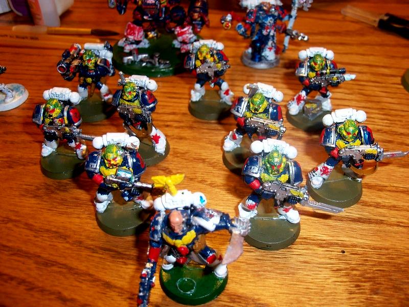 Blue Shock Marines Space Scout Tactical Dreadnought Terminator Captain Techmarine, Space Marines