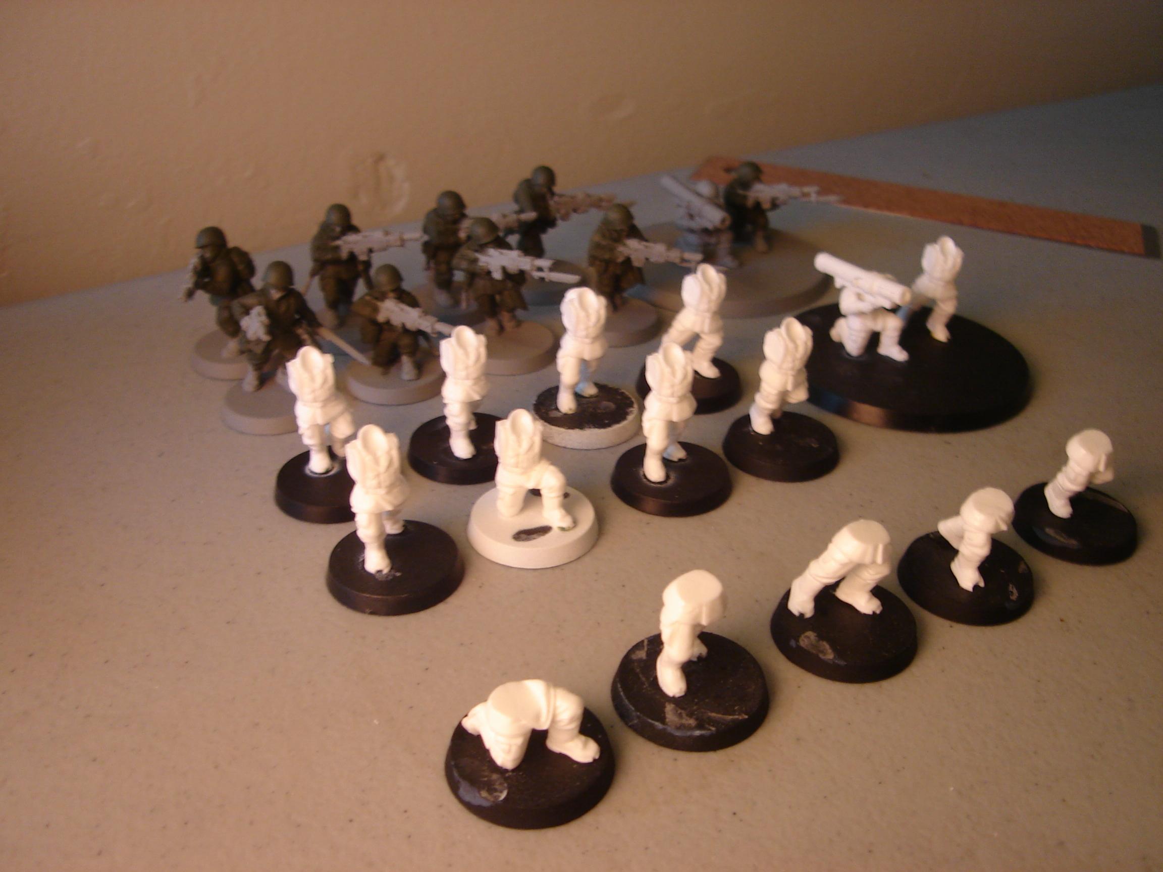 Cadians, Imperial Guard, Warhammer 40,000, Work In Progress