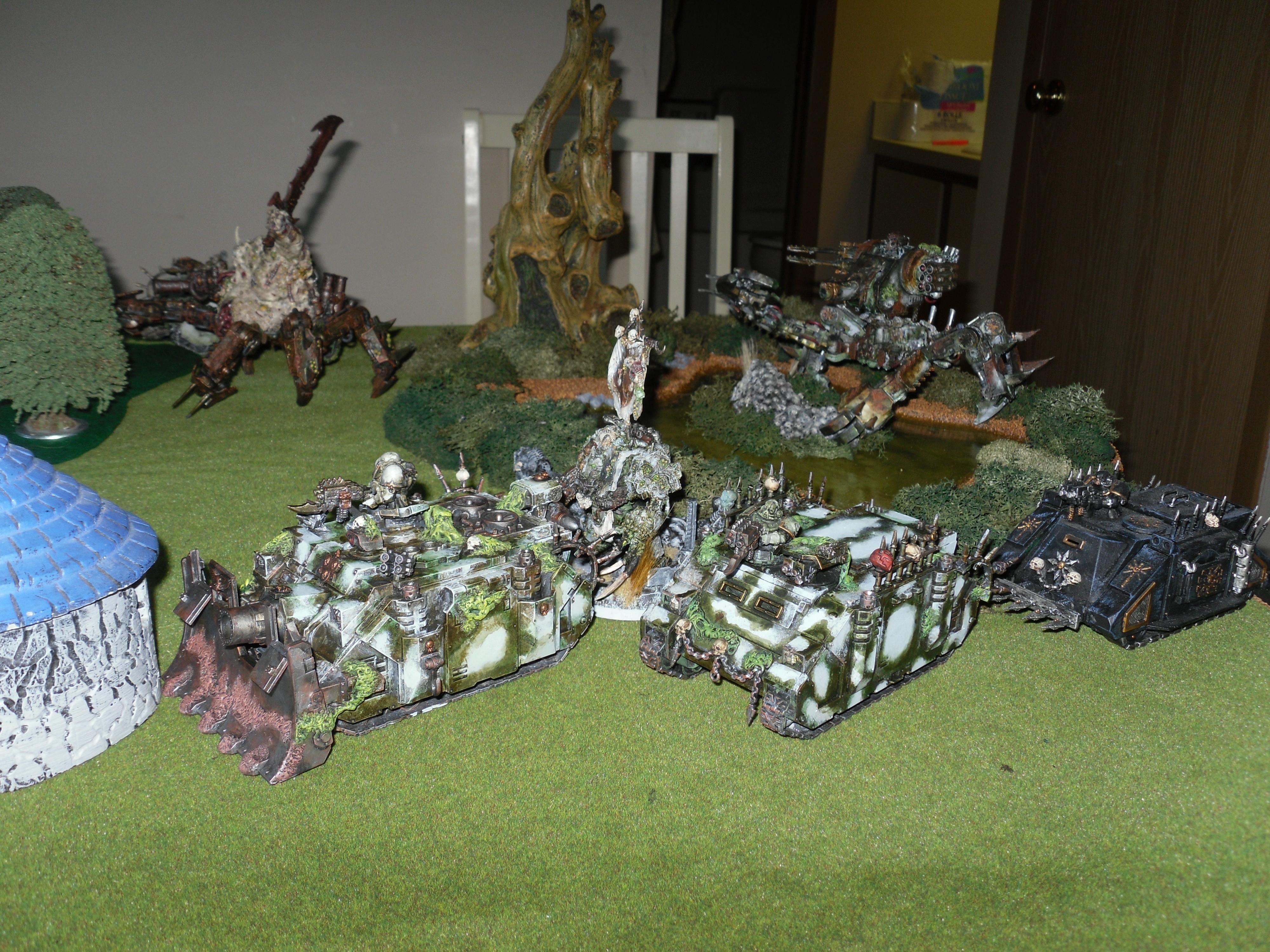Chaos, Defiler, Forge World, Games Workshop, Nurgle, Painted, Plague, Rhino, Terminator Armor, Vindicator, Warhammer 40,000
