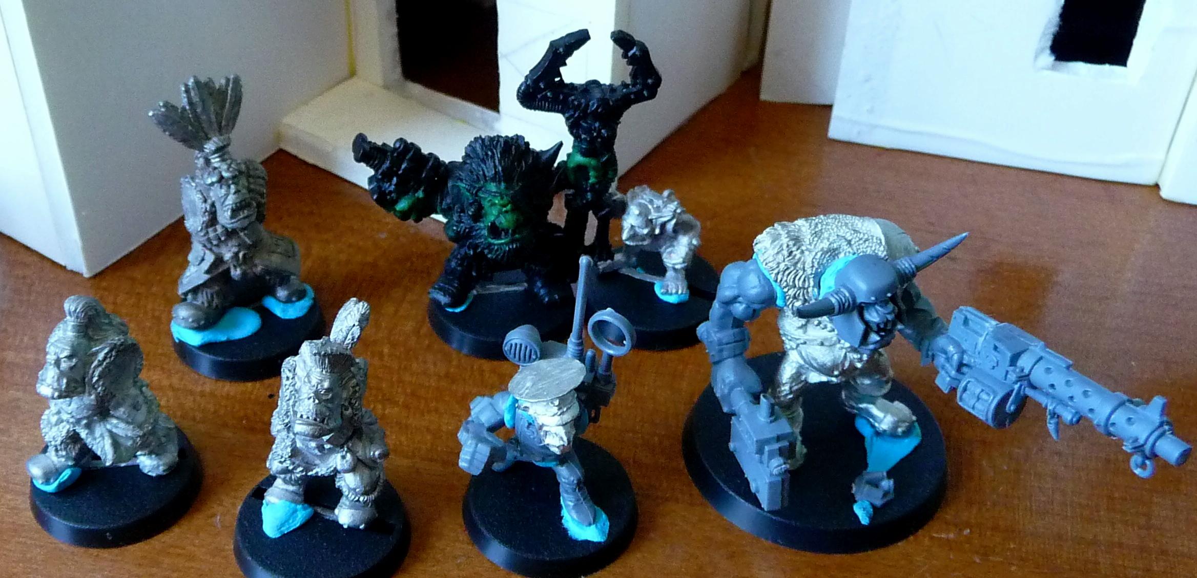 Body Guard, Orks, Uzgrim and his bodyguard, plus the Officer of the Fleet