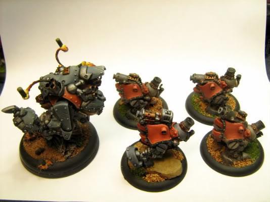 Rhulic, Searforge, Basher warjack, Blaster, Gunners
