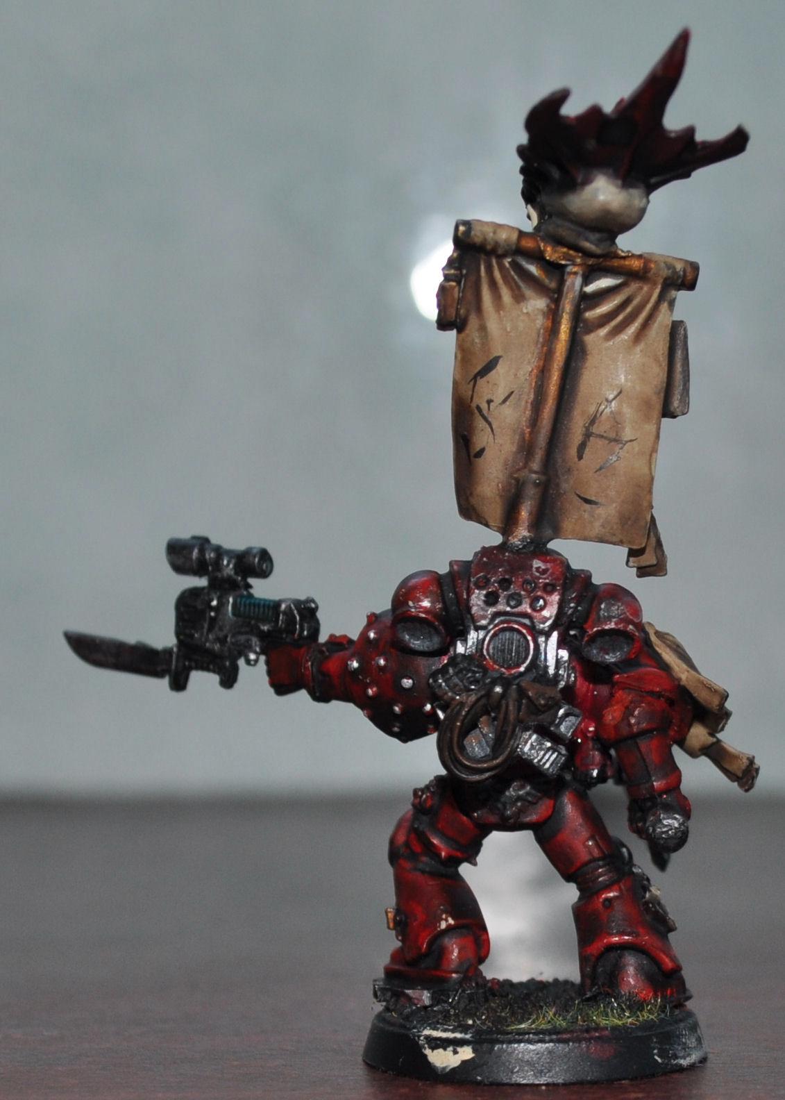 Space Marines, his back