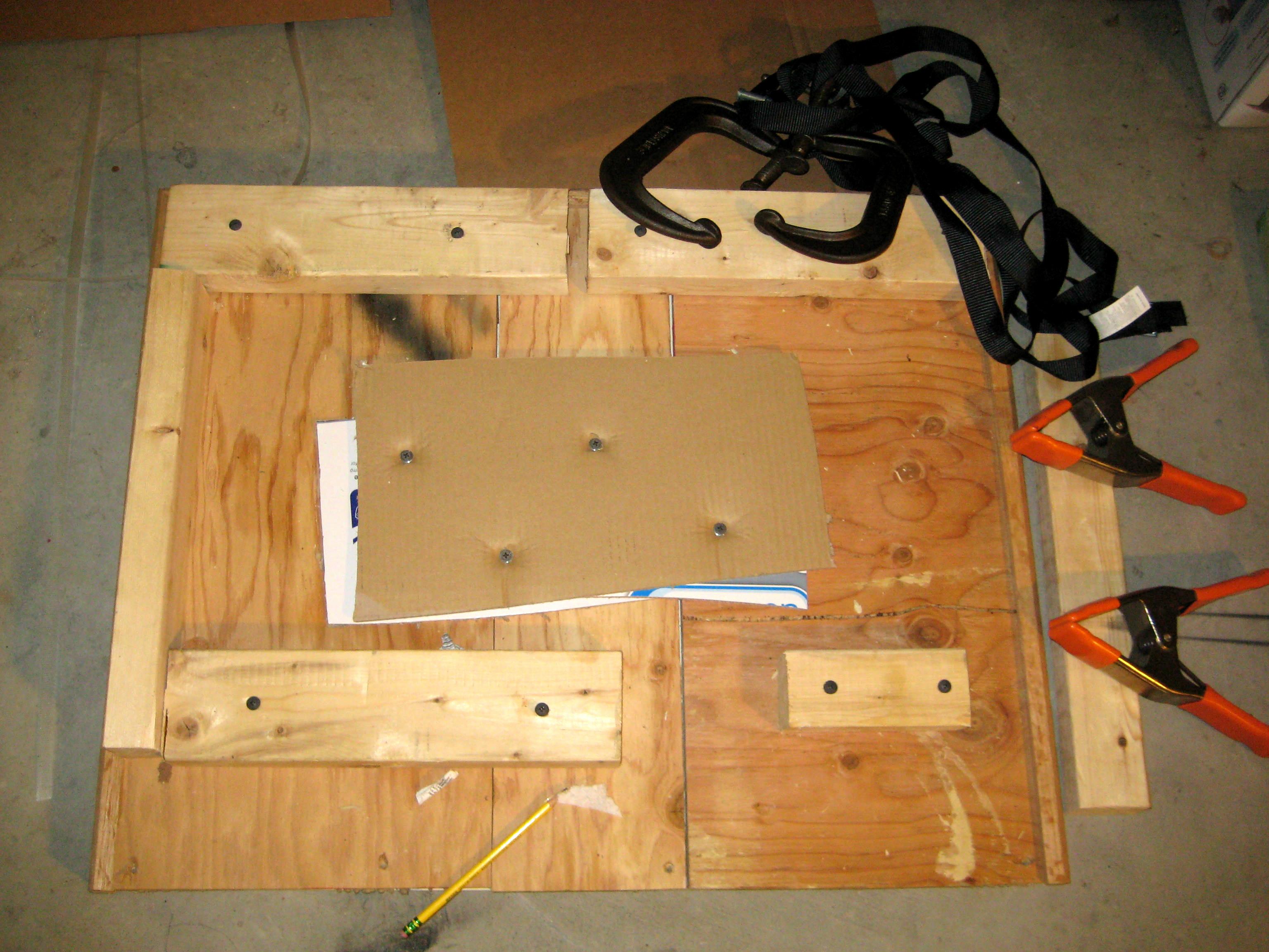 frame of tray before