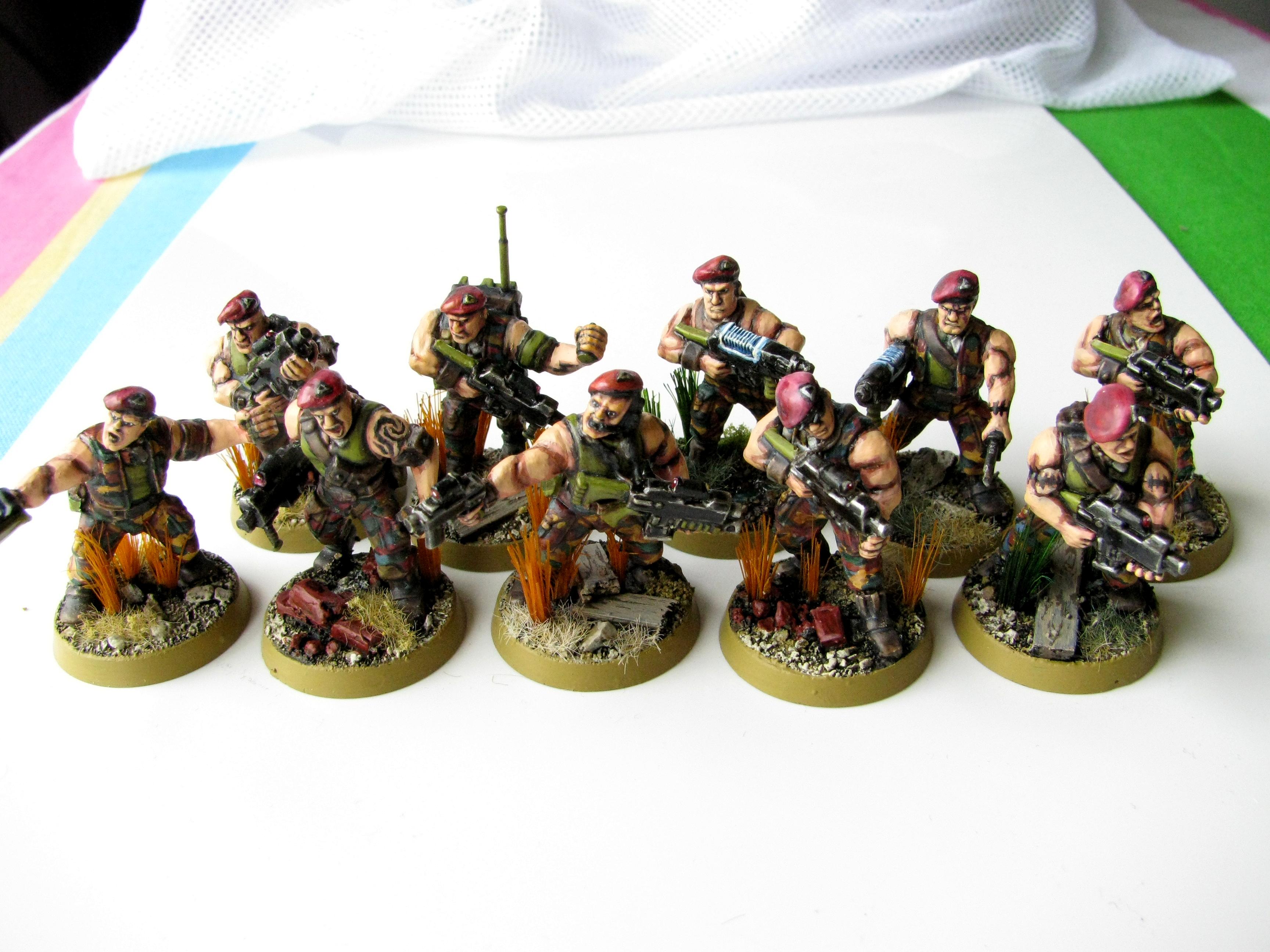 3rd, Belgium, Camouflage, Conversion, Darkon, Imperial Guard, Squad, Veteran, Warhammer 40,000, Work In Progress